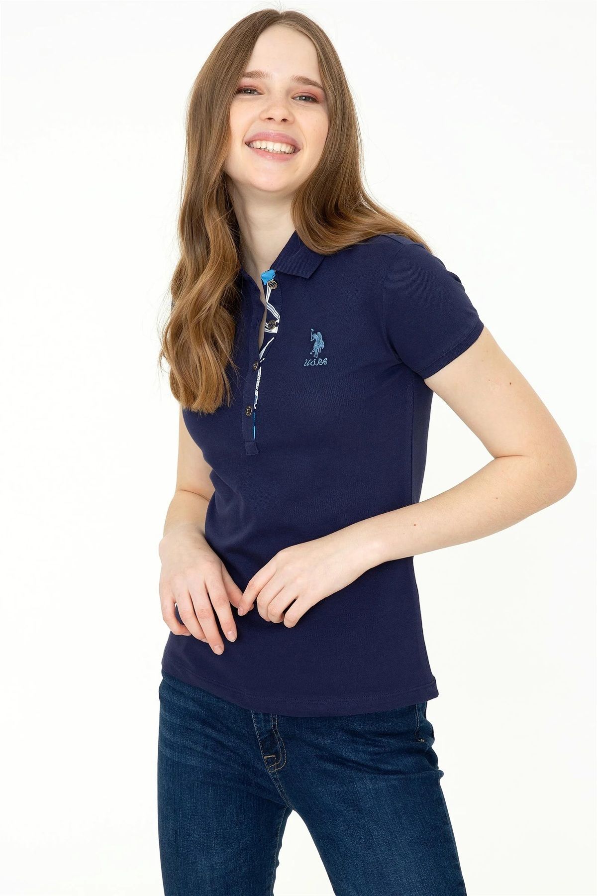 U.S. Polo Assn. Kadın Lacivert Basic Tişört