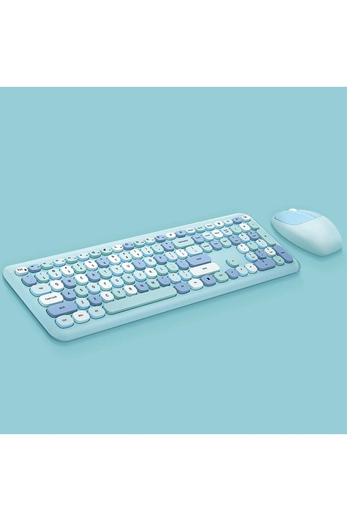 EHZ TEKNOLOJİ Laptop PC Uyumlu Renkli Kablosuz Klavye ve Mouse Set