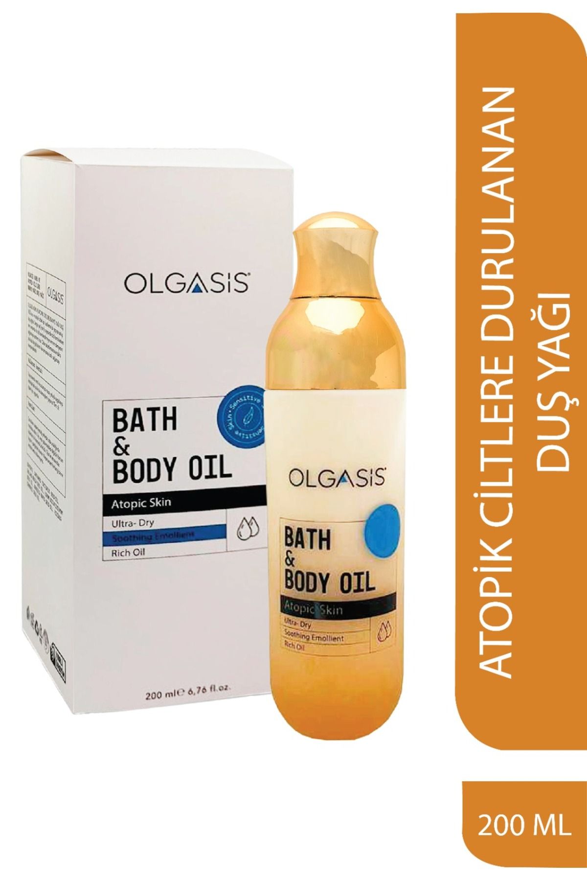 Olgasis Bath & Body Oil Kuru Ve Hassas Ciltlere Çatlak Karşıtı Işıltı Verici Mucizevi Banyo Duş Yağı 200ml