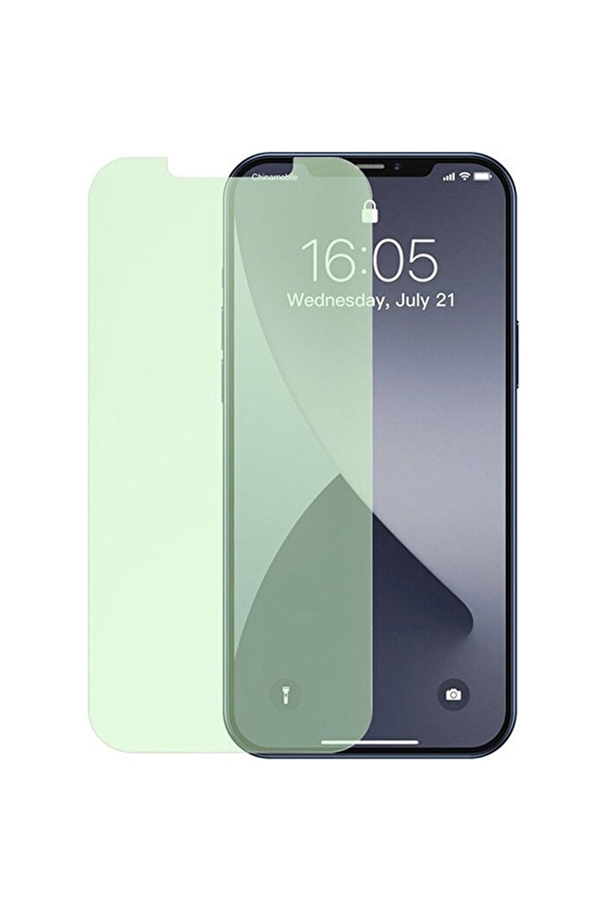 sommeow Baseus Apple Iphone 12- 12 Pro 6.1 0.15 Mm Full Tempered Cam Ekran Koruyucu 2set Anti-bluelight Sgap