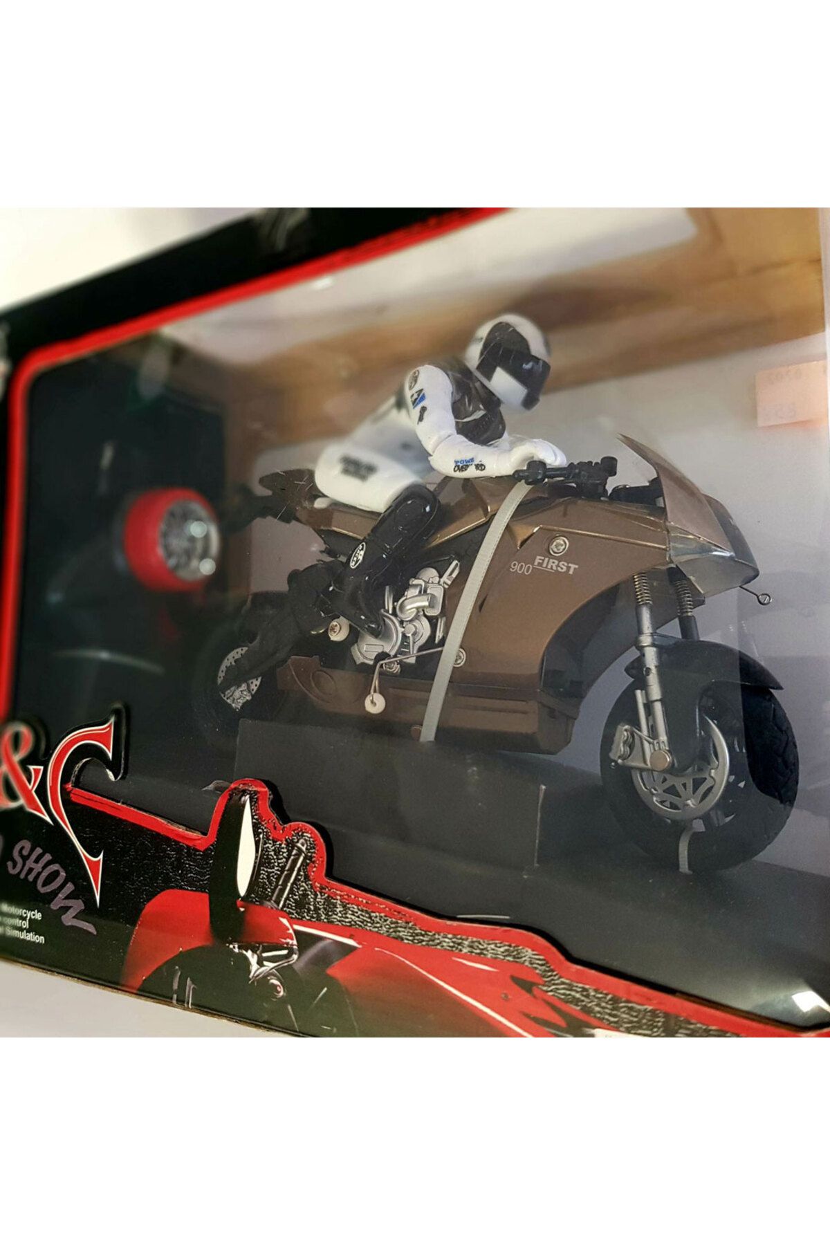 OYUNCAK STORE Şarjlı M&C Moto Show Uzaktan Kumandalı Full Fonksiyonlu Motorsiklet 1/22 Ölçekli