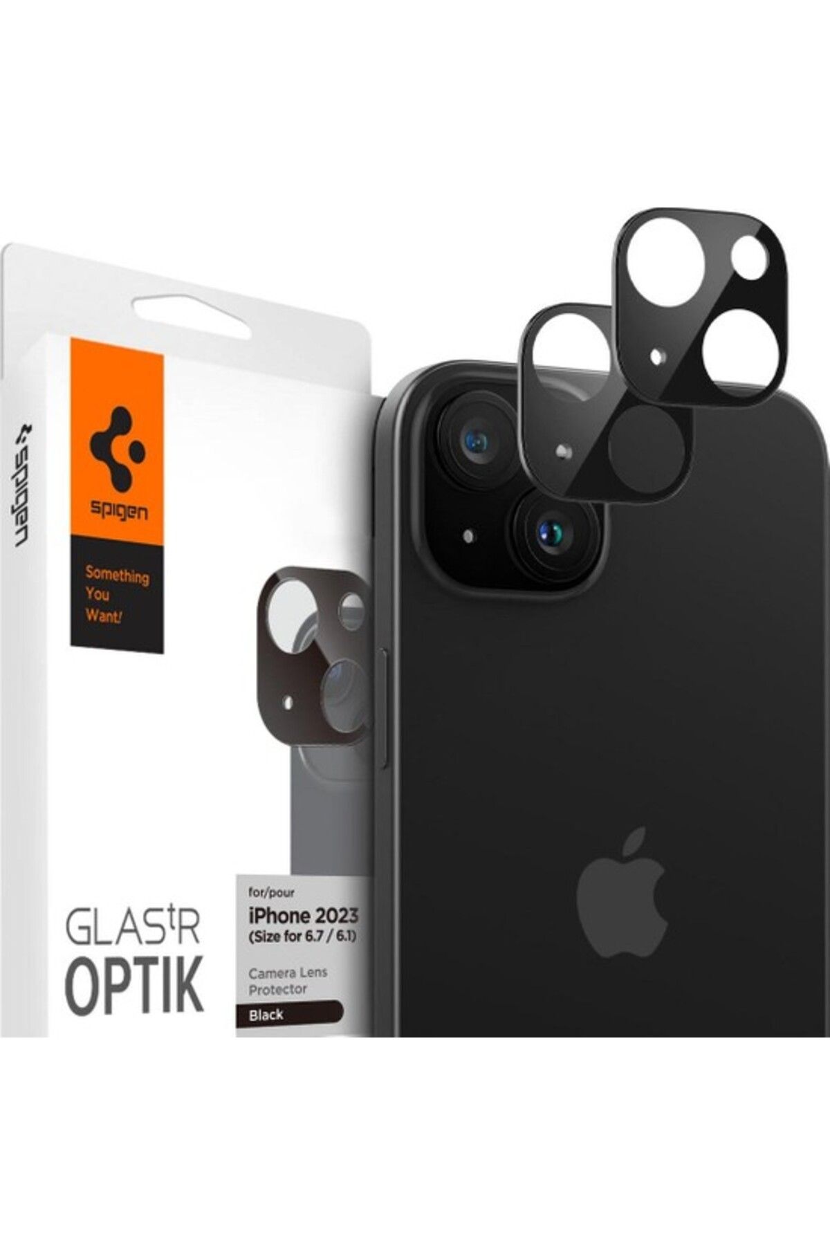 sommeow Spigen Apple Iphone 15 / 15 Plus Kamera Lens Camı Koruyucu Glas.tr Optik (2 ADET) Black - Agl06917