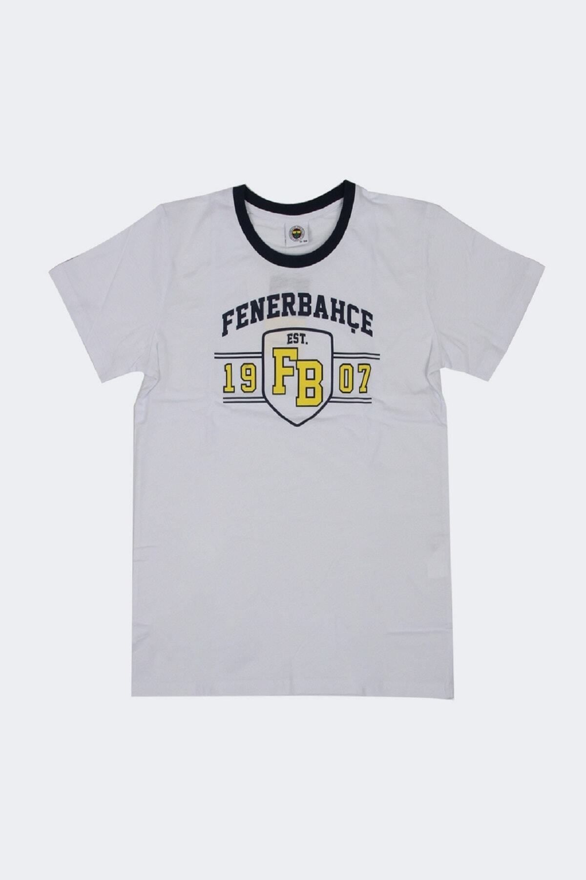 Fenerbahçe Lisanslı Beyaz Erkek Çocuk Bermuda Takım