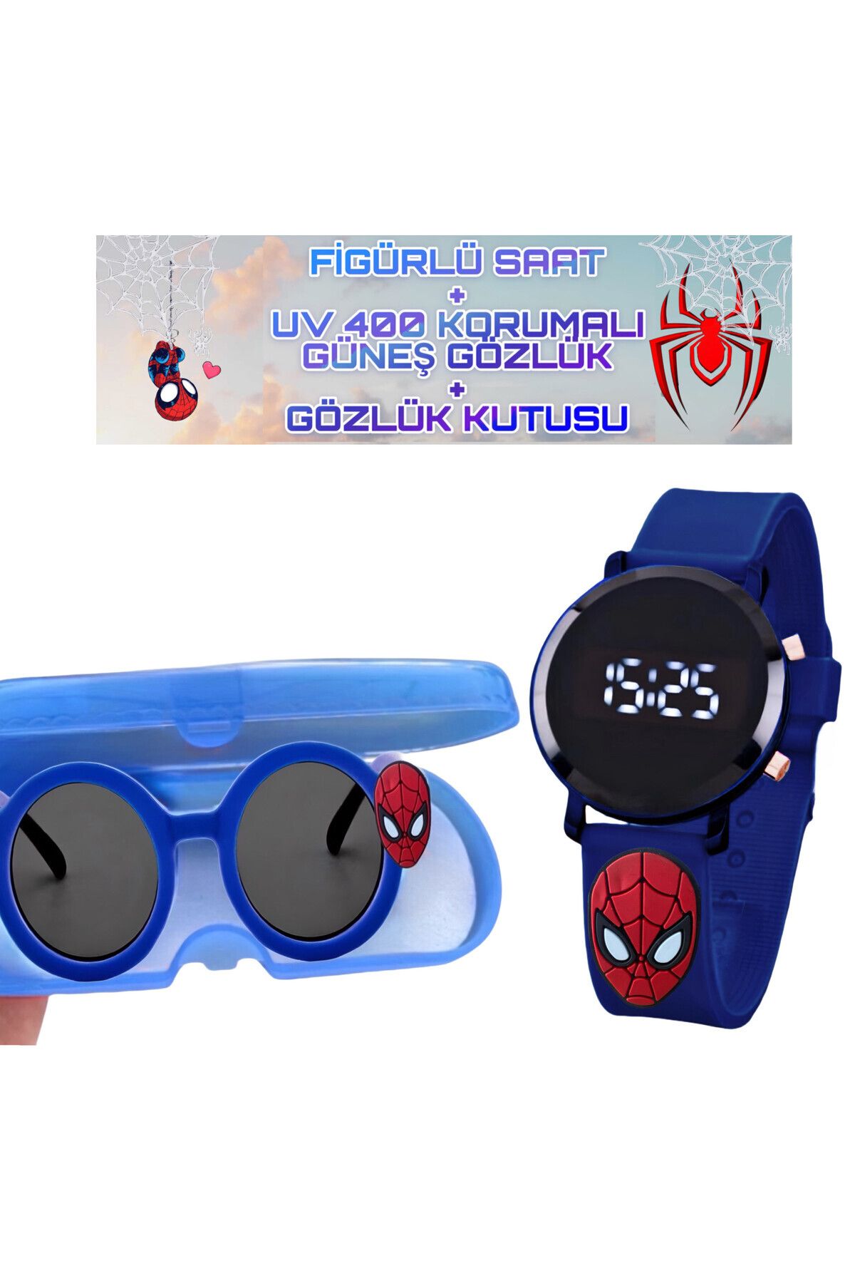Onkatech X77 Çocuk Saati Figürlü Dijital Dokunmatik Led Ekran Ve Figürlü Gözlük (GÖZLÜK KUTUSU İ?LE)