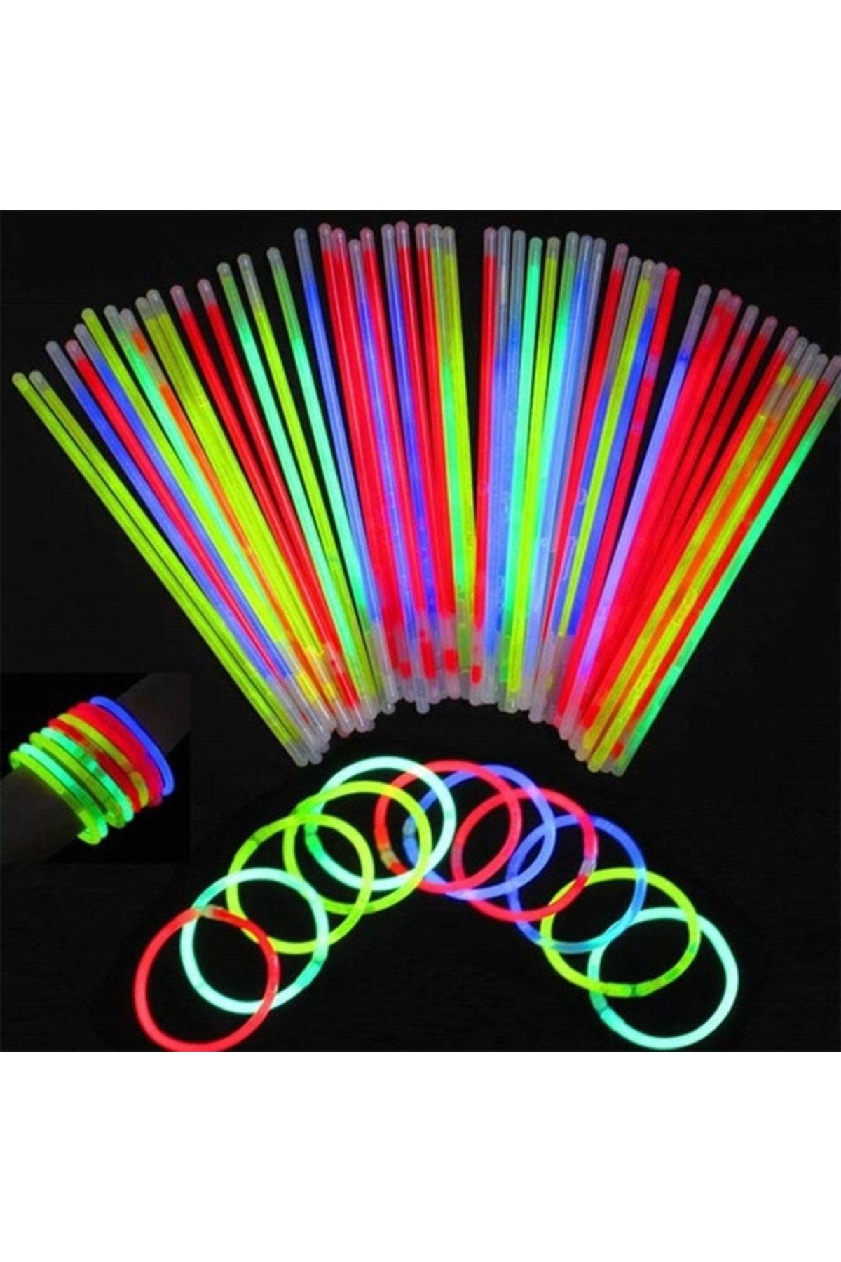 c-alışveriş Glowstick Neon Çubuklar 50 Adet