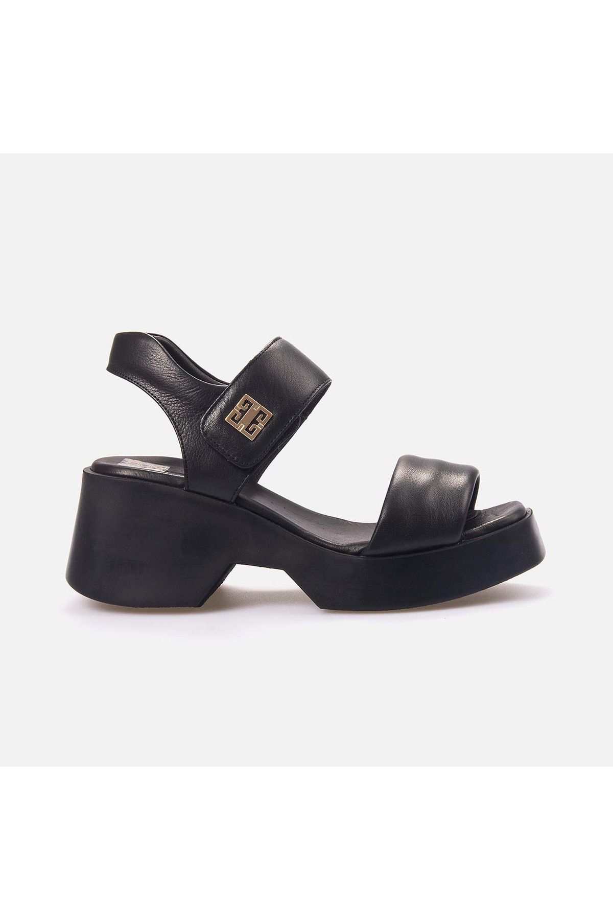 Kemal Tanca Deri  Kadın Platform Topuk Sandalet 082-604
