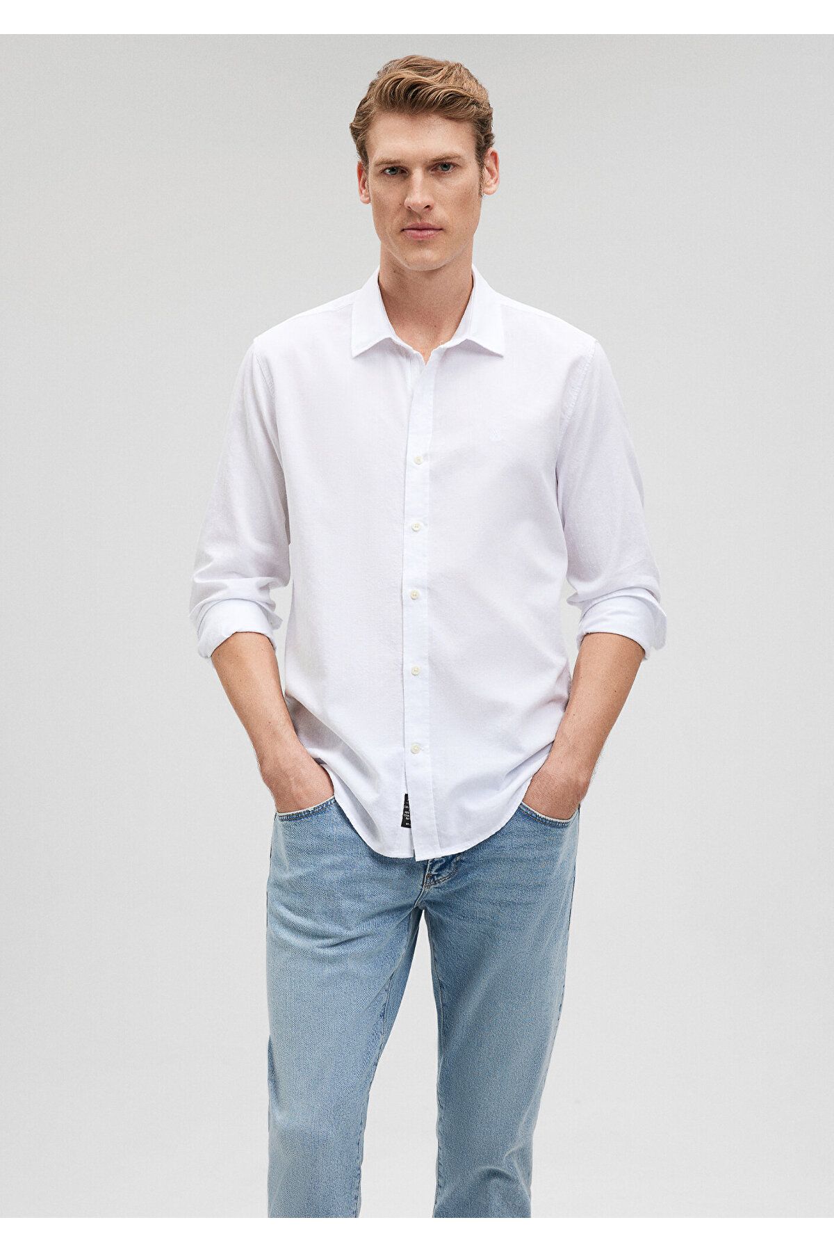 Mavi Beyaz Gömlek Slim Fit / Dar Kesim 0211030-620
