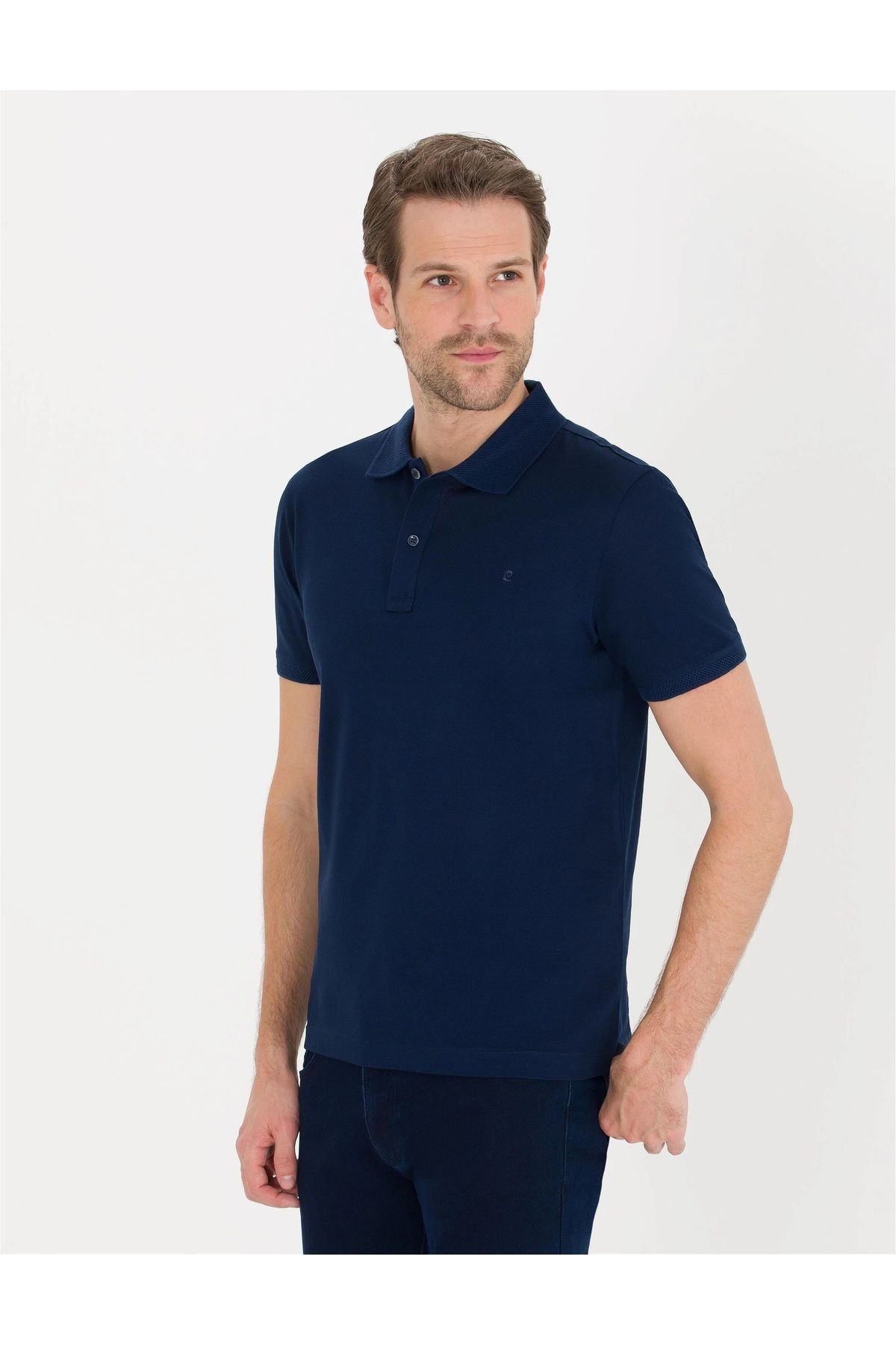 Pierre Cardin Slim Fit Basic Polo Yaka %100 Pamuk Merserize T-Shirt