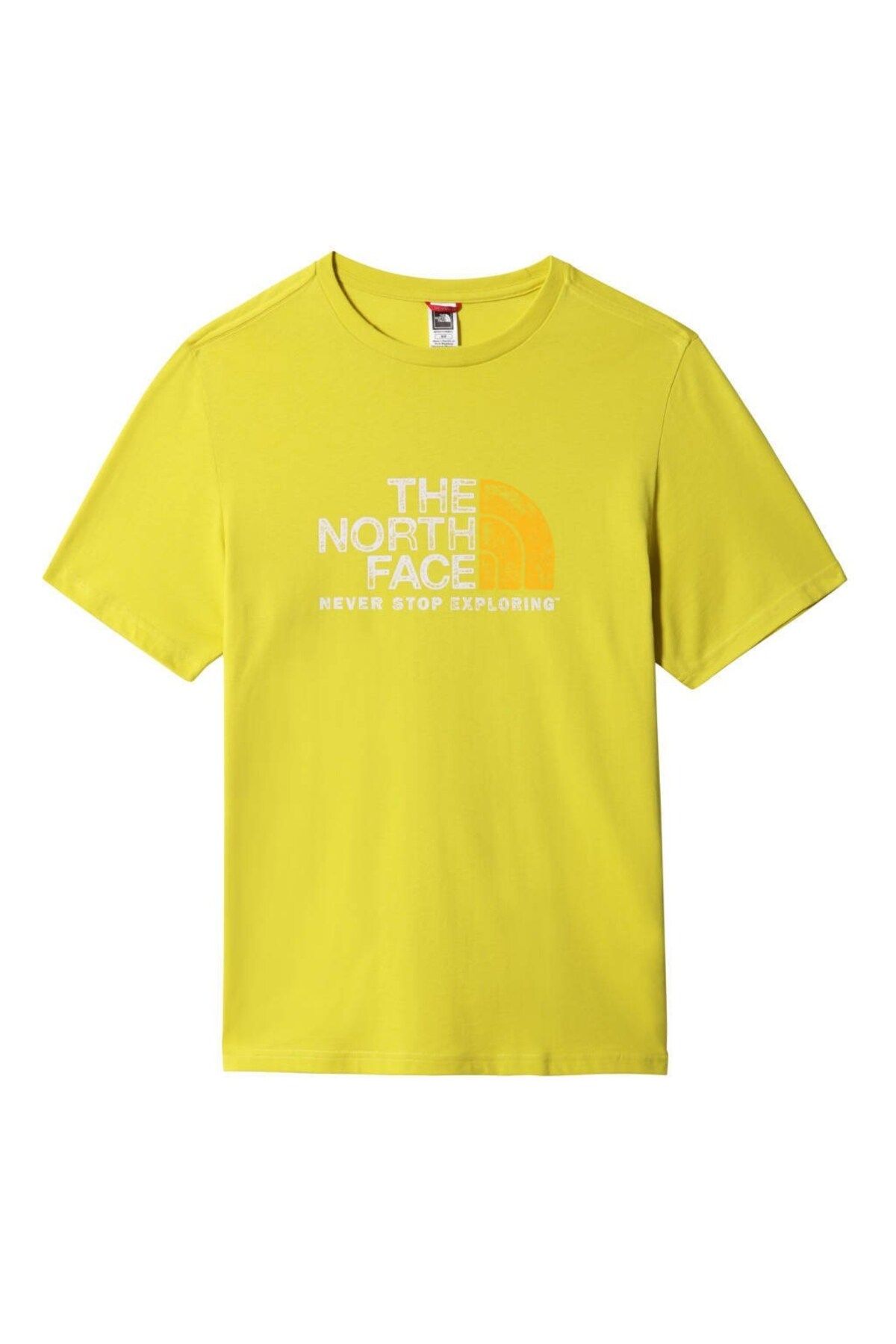 The North Face Rust 2 Erkek Sarı Baskılı Bisiklet Yaka Tişört