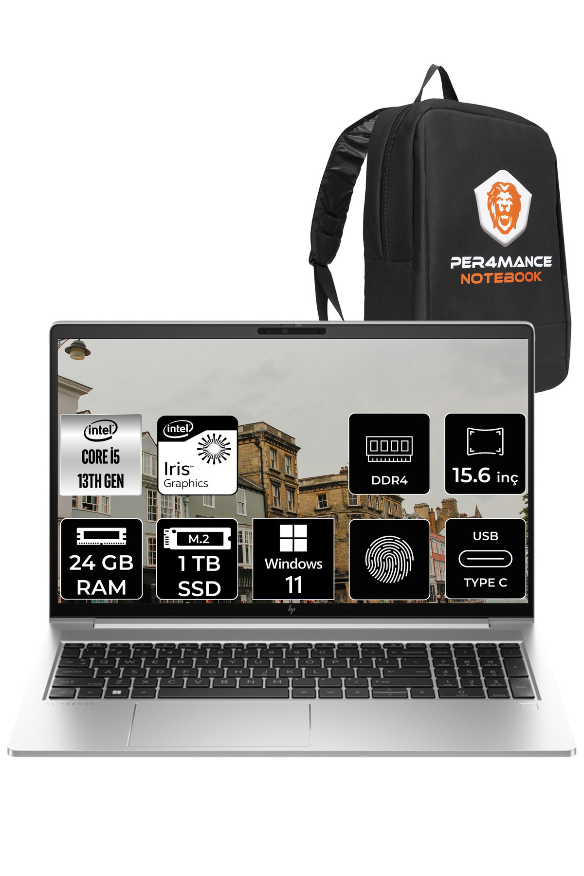 Elitbook 650 G10 i5 1335U 24GB RAM 1TB SSD 15.6'' FHD W11PRO 8A573EA _76 PER4 ÇANTA