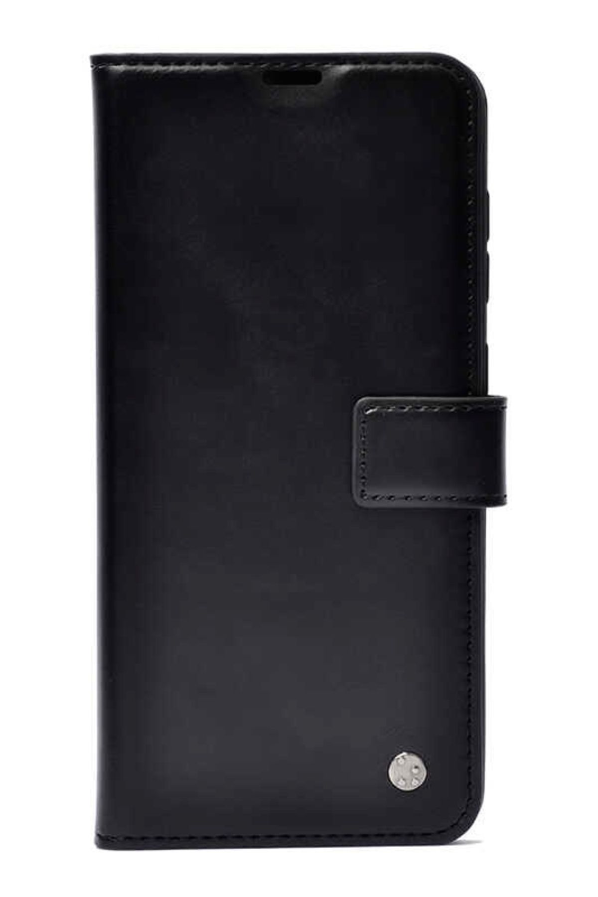 Mobilcadde Kar Deluxe Samsung Galaxy S24 Ultra Kapaklı Cüzdanlı Siyah Deri Kılıf