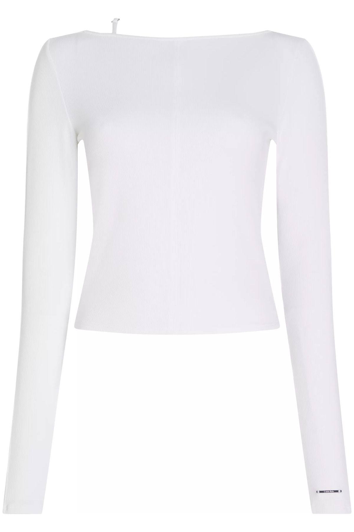 Calvin Klein Kadın Pamuklu Kısa Kollu Yuvarlak Yaka Beyaz Bluz K20K206861-YAF