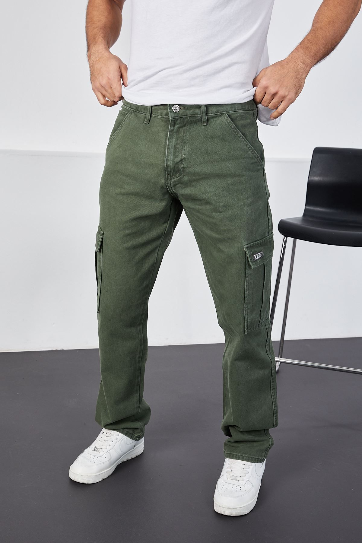 LTC Jeans Erkek Haki Baggy Fit Rahat Kalıp Kargo Pantolon