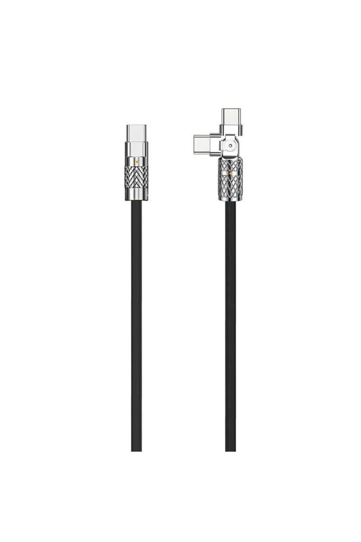 Mioji Mio UC100 USB-C To USB-C 100W 180° Dönebilen 480Mbps Ultra Hızlı Şarj ve Data Kablosu 1,2METRE