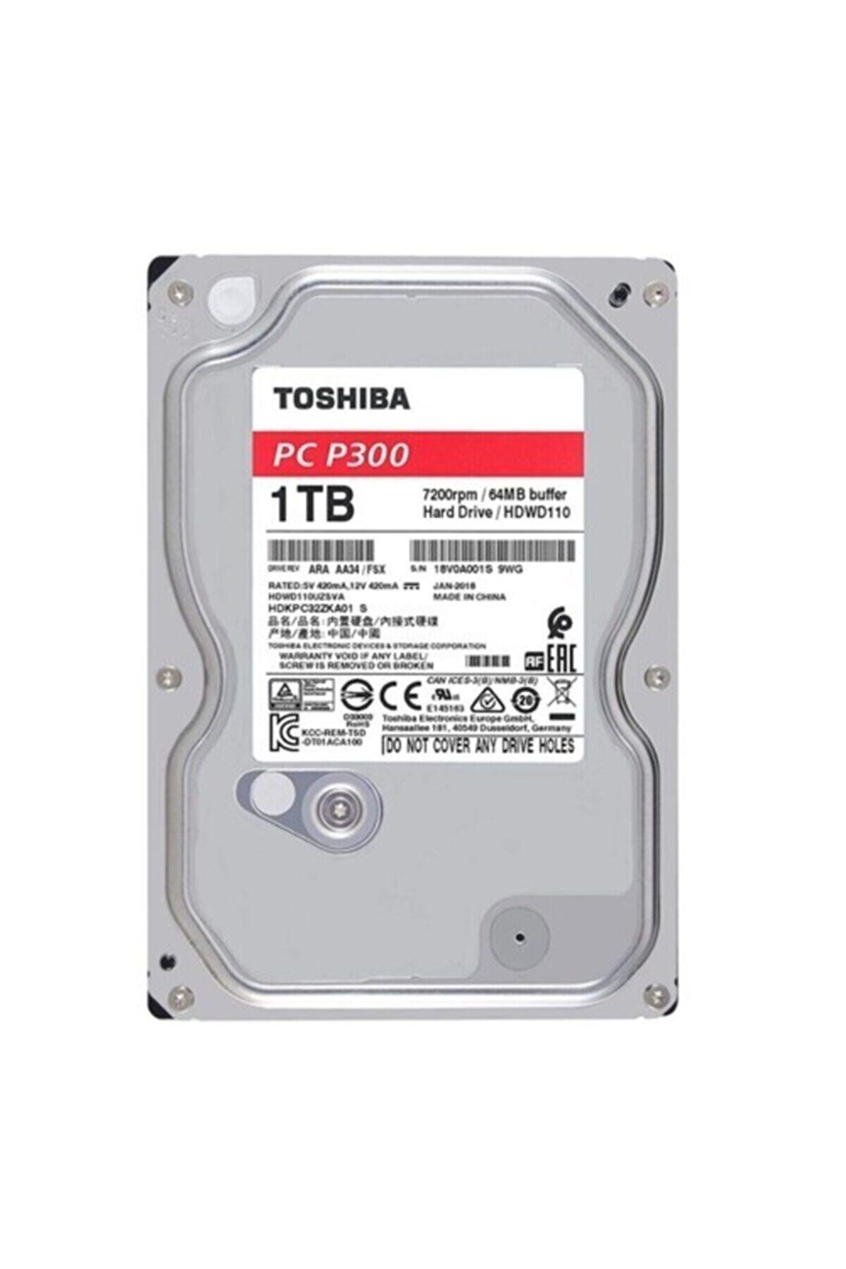 Toshiba 3,5 P300 1tb 64mb 7200rpm Hdwd110uzsva