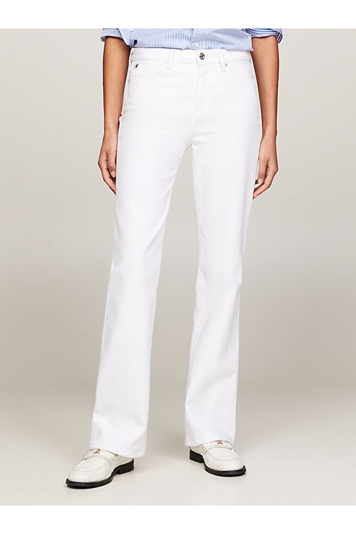 Tommy Hilfiger Mid Rise Bootcut White Jeans
