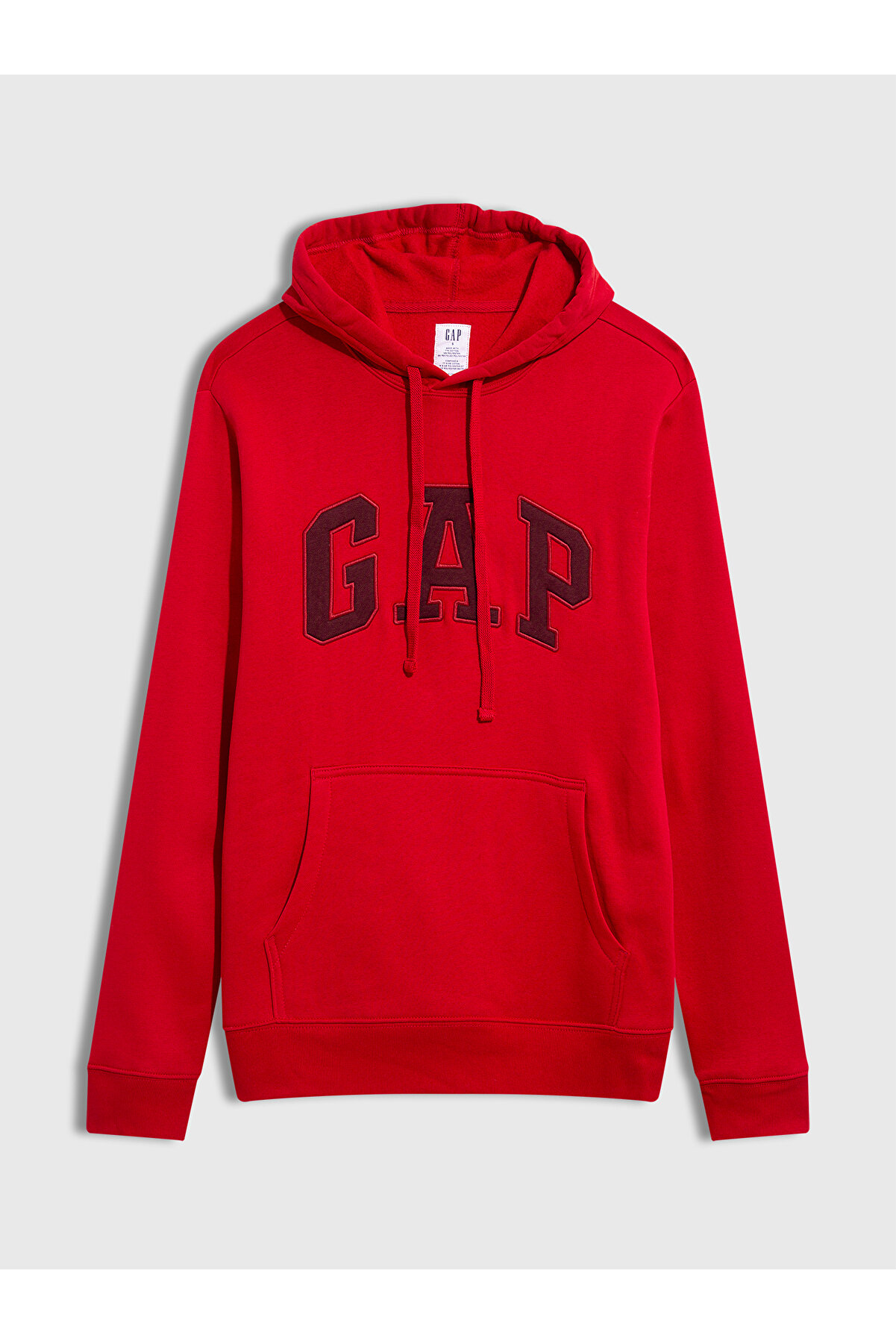 GAP Erkek Kırmızı Gap Logo Kapüşonlu Sweatshirt