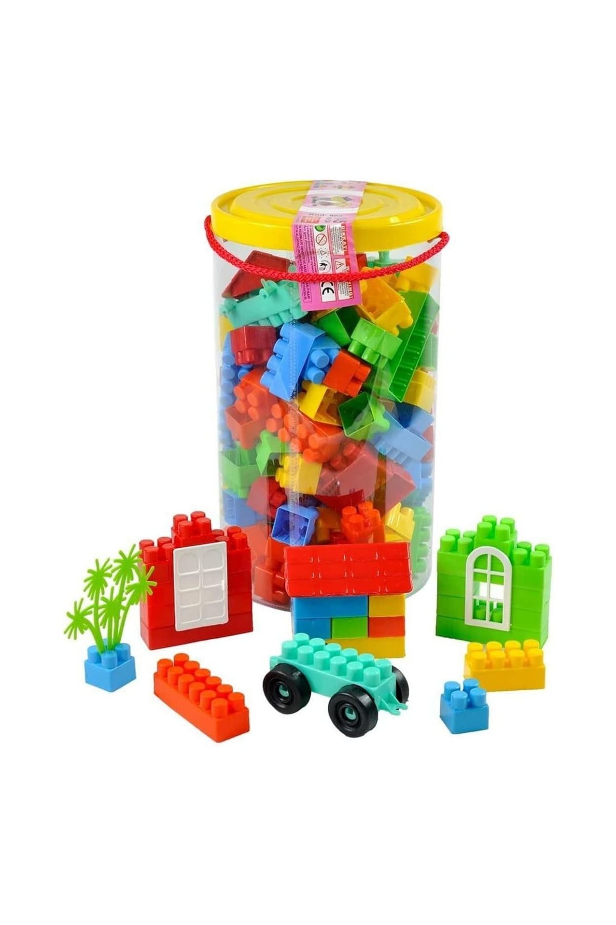 layfhex 145 Parça Ağaç Araba Lego Blok Eğitici Oyuncak Seti Büyük Boy