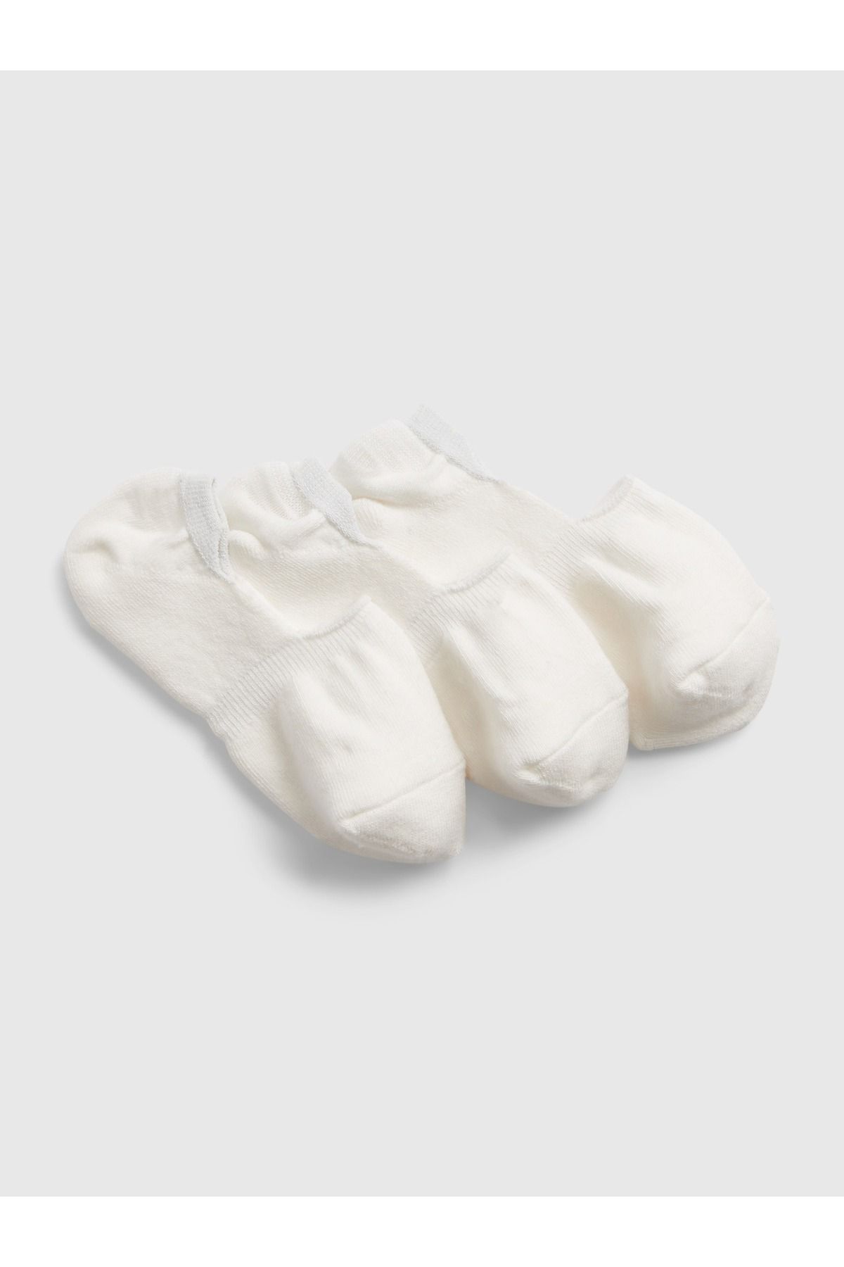 GAP Erkek Kırık Beyaz No-show 3'lü Çorap Seti