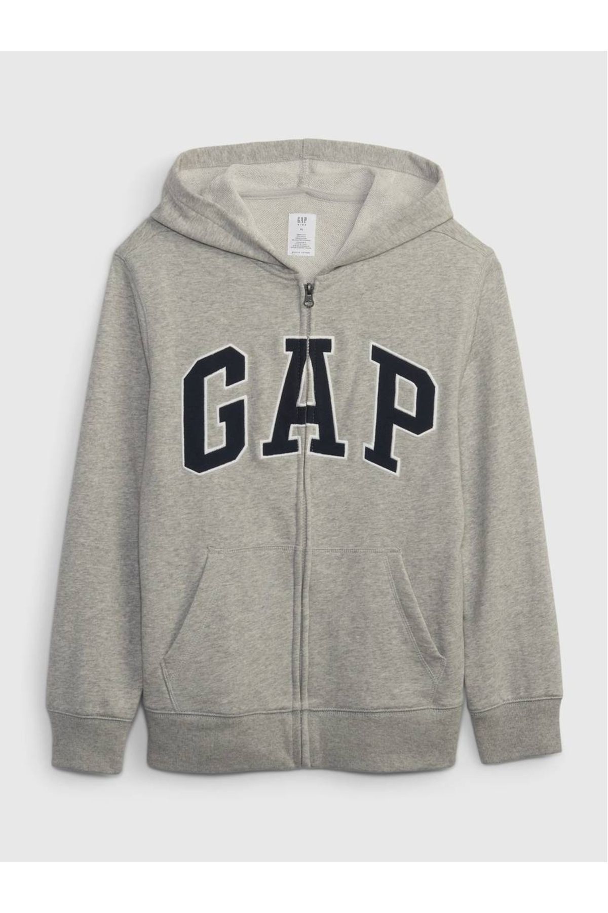 GAP Erkek Çocuk Gri Gap Logo Havlu Kumaş Sweatshirt