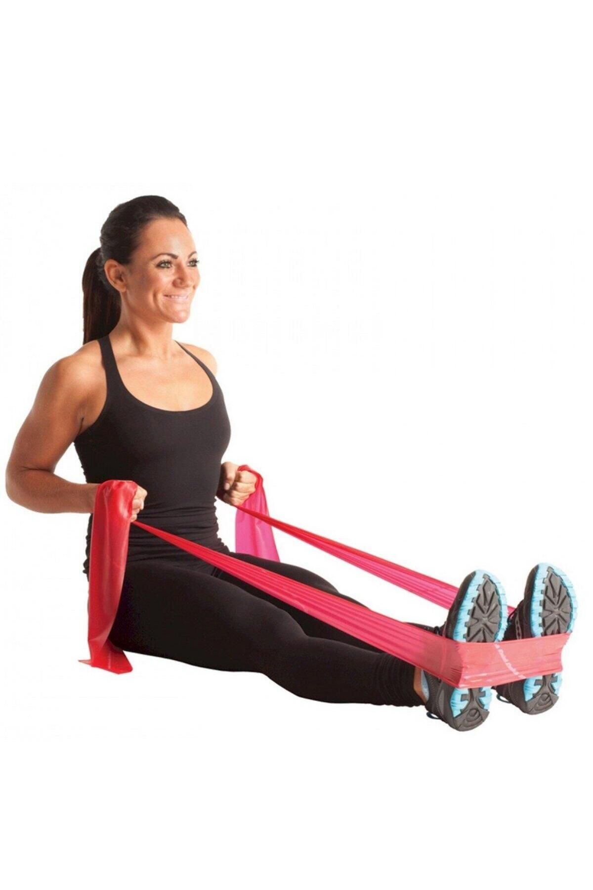 Naturachi Yoga & Pilates Egzersiz Bandı Kırmızı Renk 1 Metre