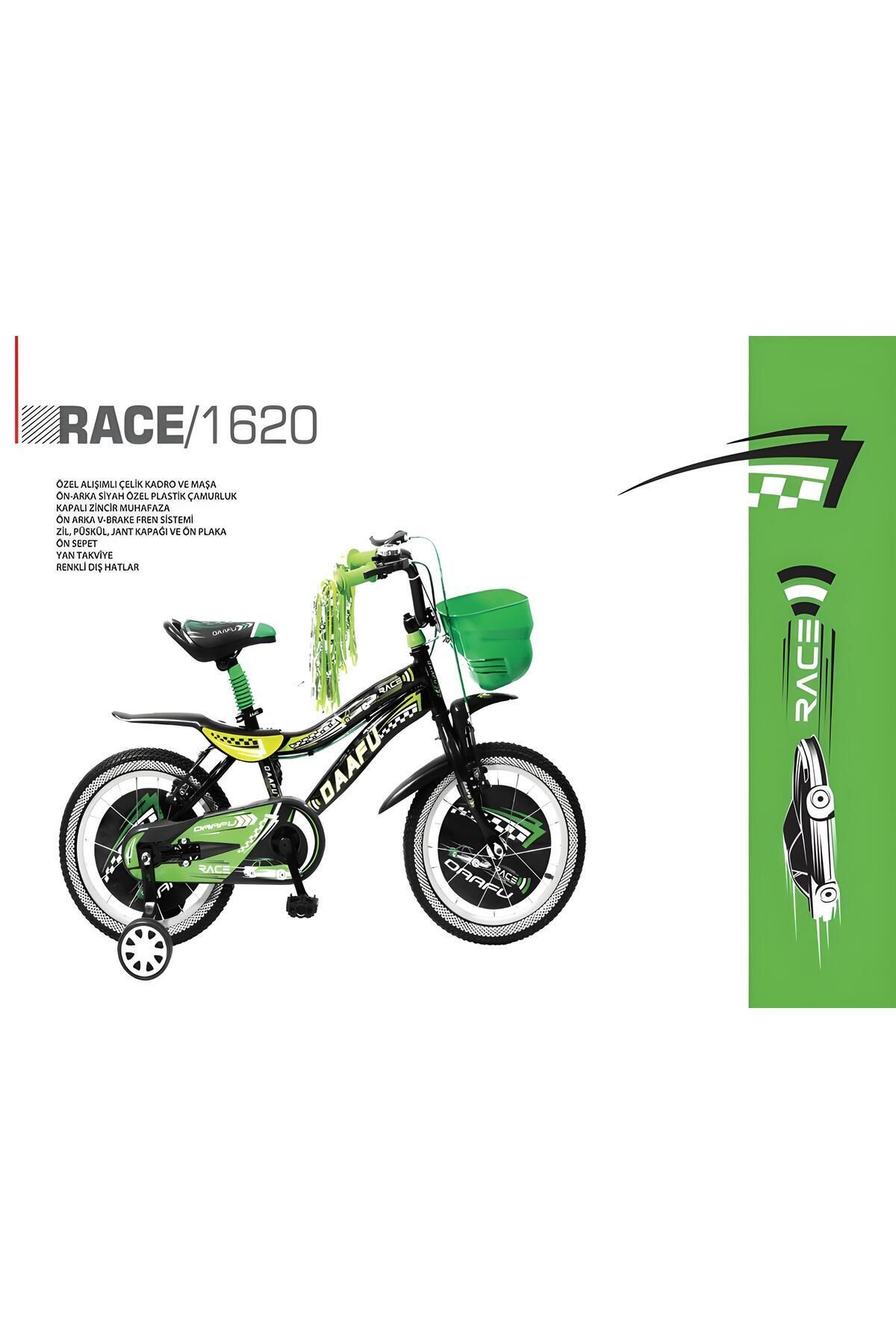 daafu 16'' Jant Full Aksesuarlı Race Yeşil Lüx Çocuk Bisikleti