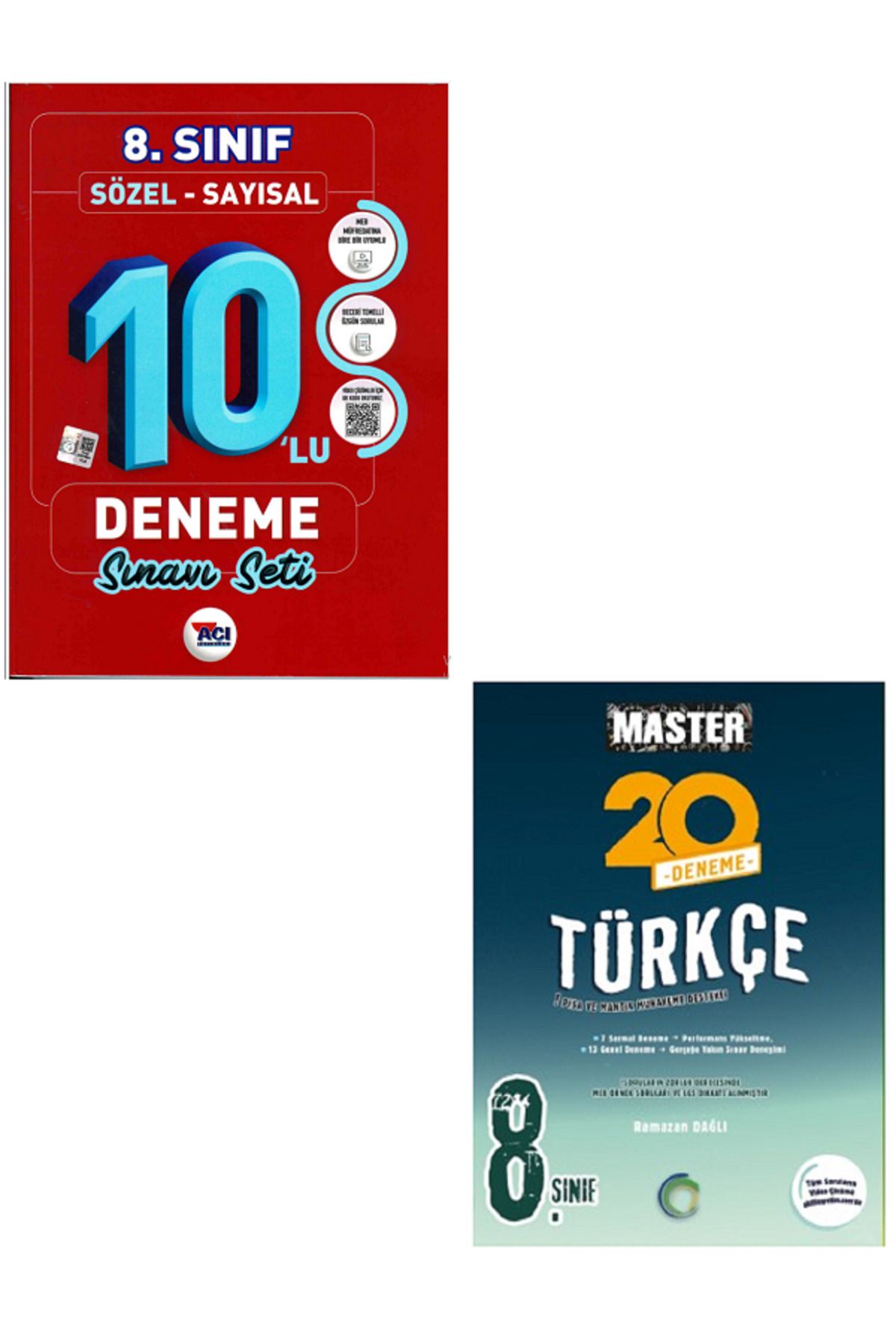 Açı Yayınları 8.Sınıf LGS 10'Lu Deneme Sınav Seti Sözel-Sayısal - 8.Sınıf Okyanus Master Türkçe 20'Li Deneme