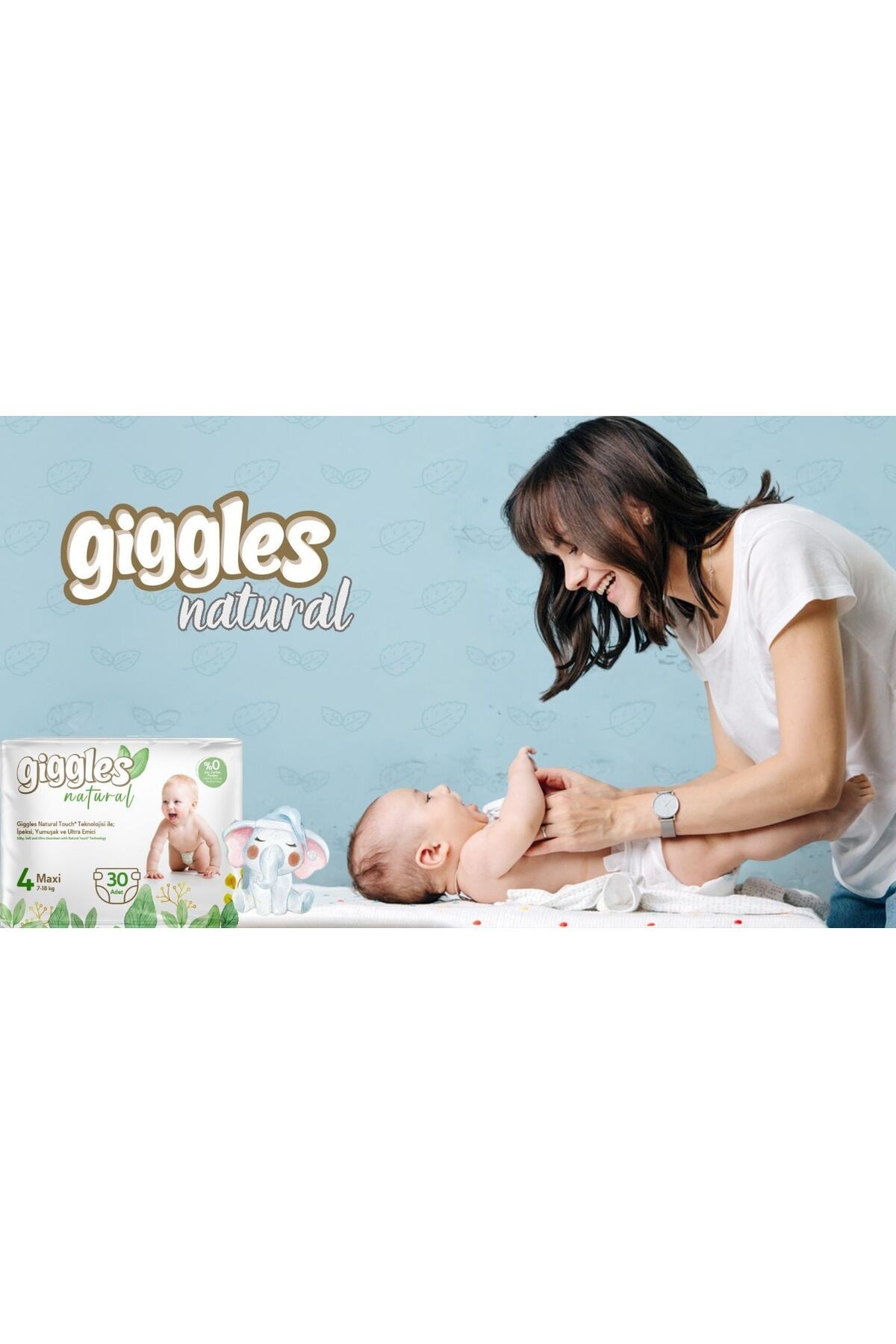 giggles 1-2-3-4-5-6 Numara Natural Bebek Bezi Tanışma Fırsatlı 1 Paket