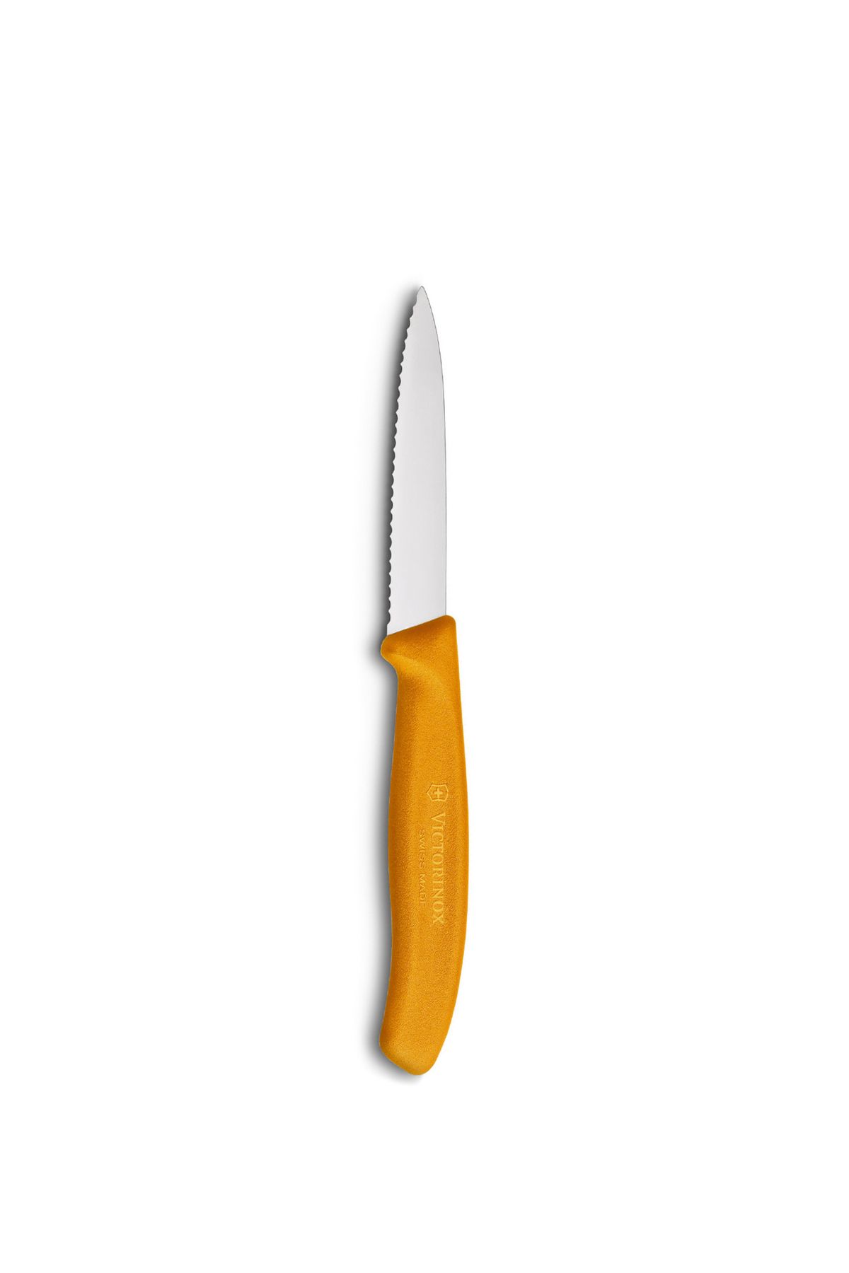 VICTORINOX Paslanmaz Çelik Turuncu Tırtıklı Soyma Bıçağı 8 cm