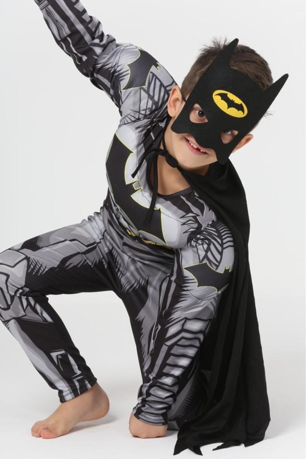 Batman Kostümü Çocuk Kaslı Batman Kostümü Çocuk Kaslı Batman Kıyafeti