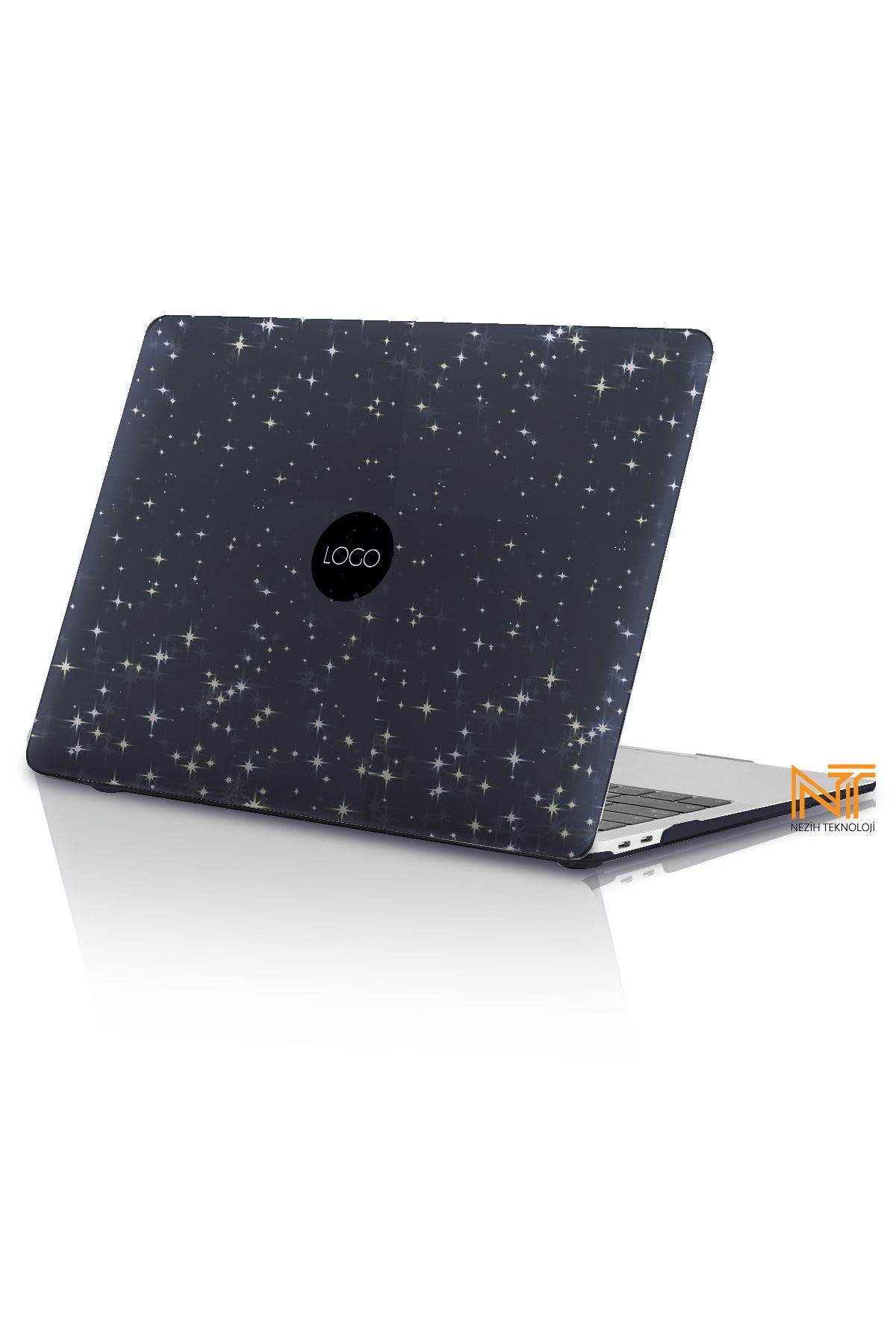 Nezih Case Apple Macbook Pro 2023 16.2 Inç M1 M2 Pro/max Simli Siyah Kristal Tam Korumalı Kılıf A2780 A2485