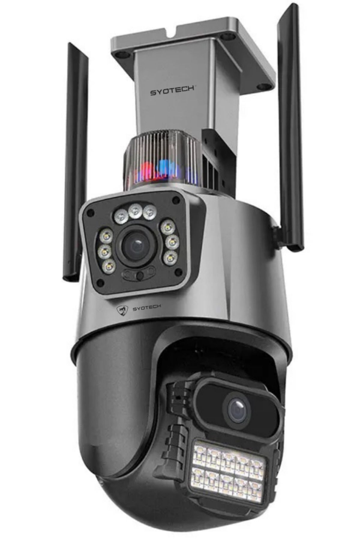 SyoTech güvenlik kamerası,alarm sistemli,çift kameralı,basit kurulum heryerden takip