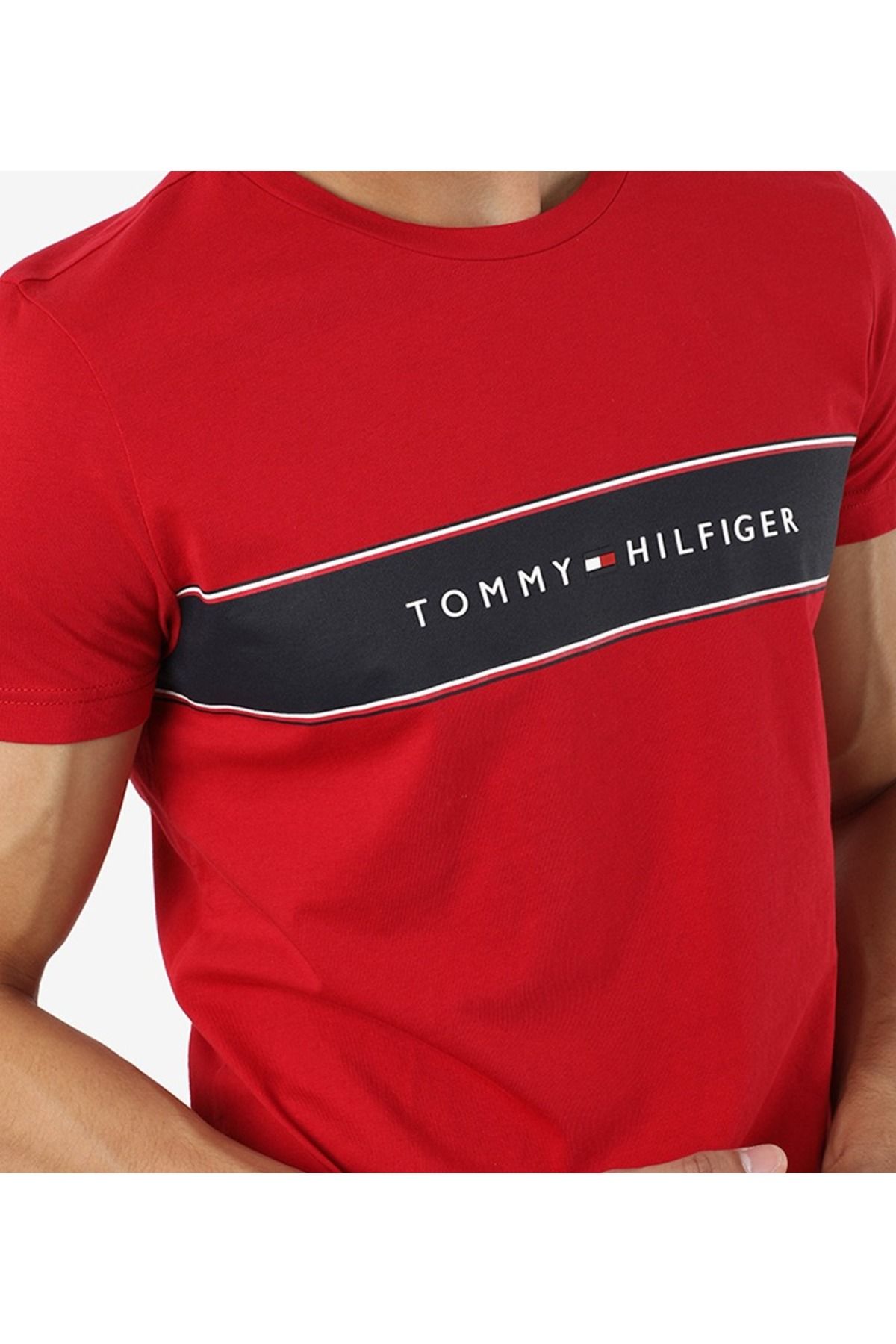 Tommy Hilfiger T-Shirt Logo Chest Stripe Tee MW0MW12512 Regular Fit