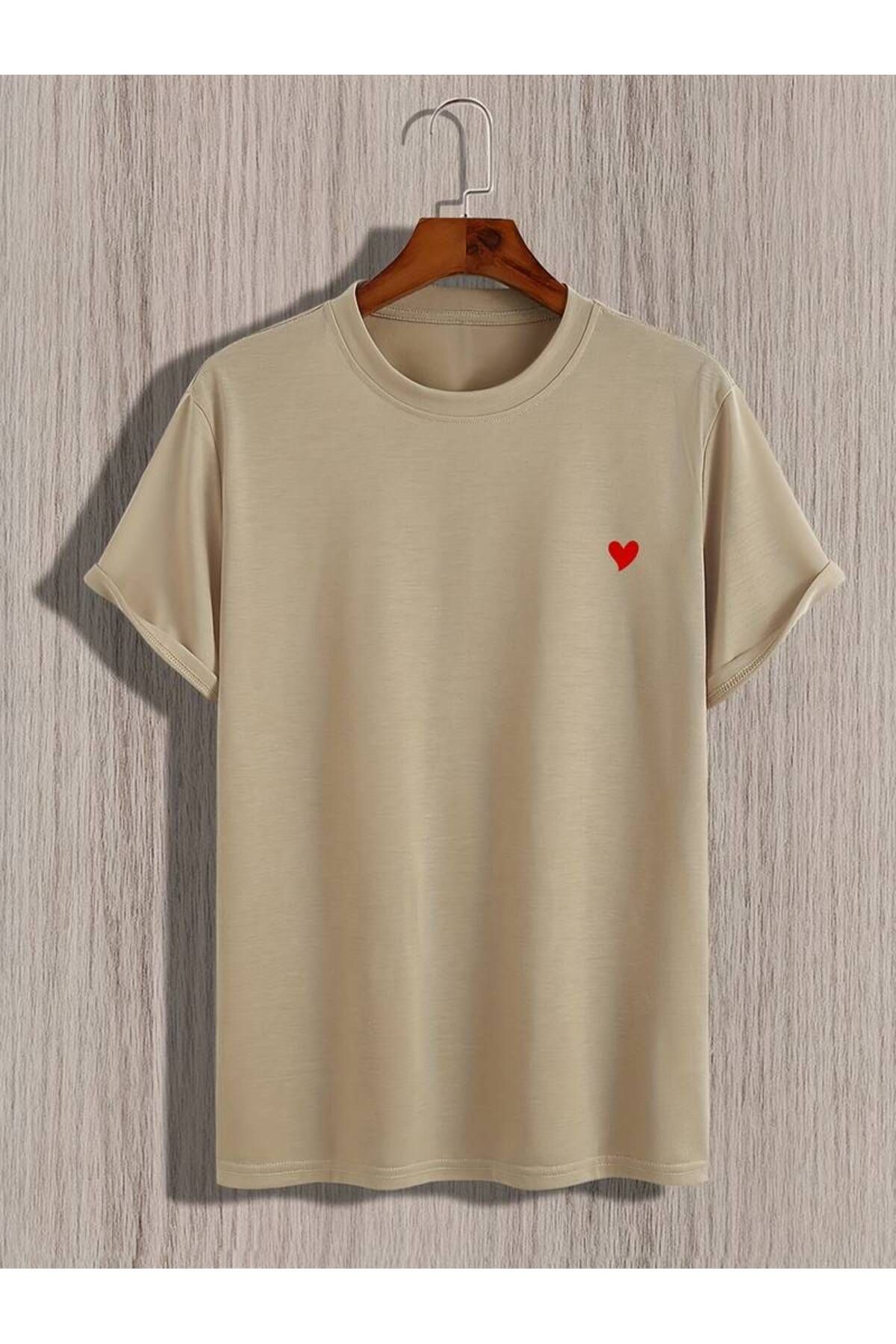 JDM Kod Trend Street Life Erkek Minimal Kalp Grafikli Tişört