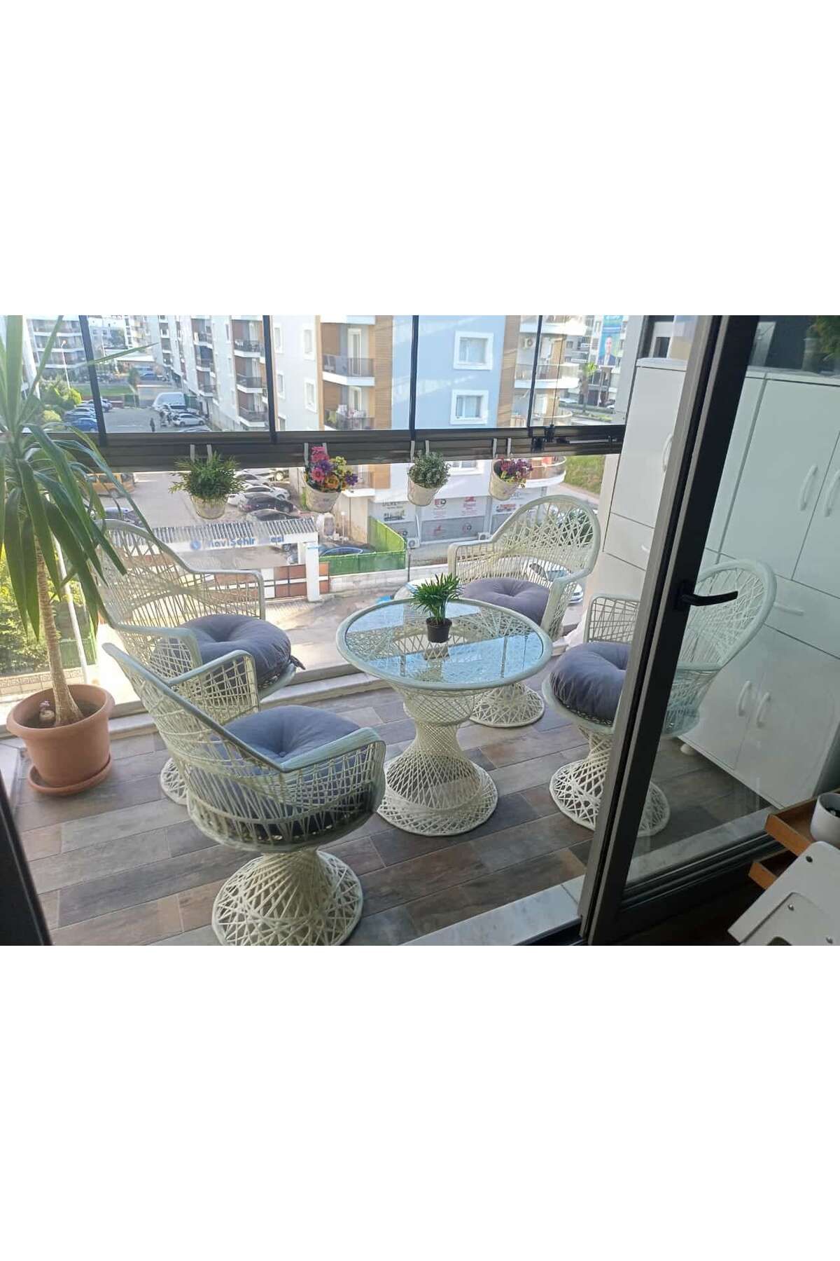Fiberglass Garden Bahçe sandalyesi, bahçe masası, balkon mobilyası, bahçe mobilyası