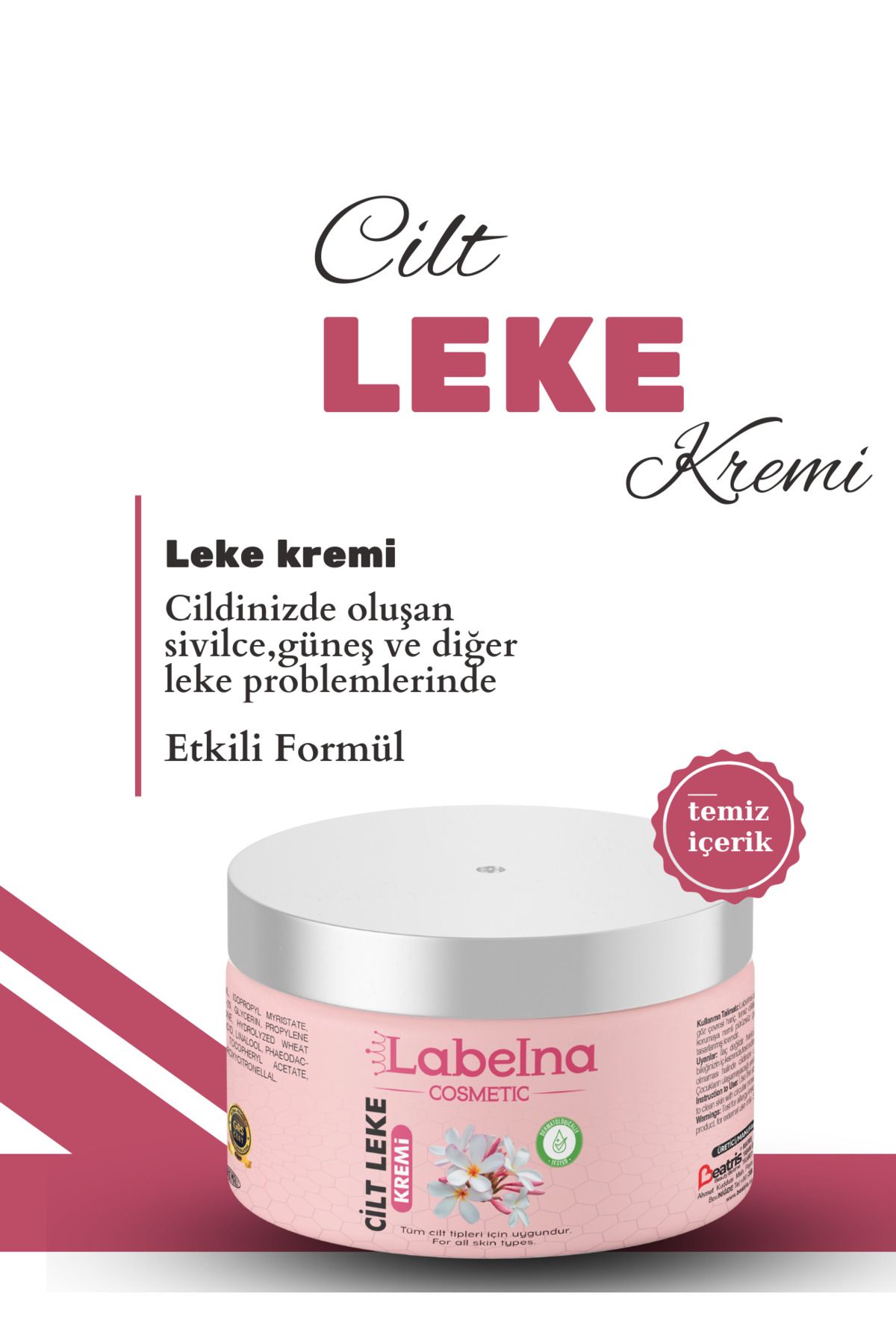 Labelna Cosmetic Cilt Leke Kremi 150 Ml Yüz Kremi