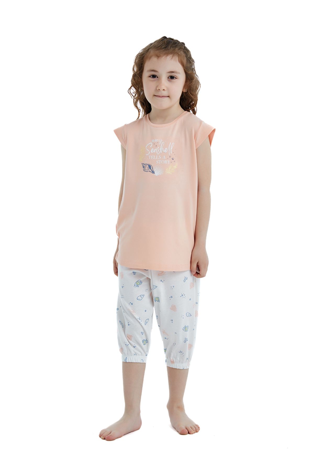 Blackspade Kız Çocuk Pijama Takımı 51347 - Somon