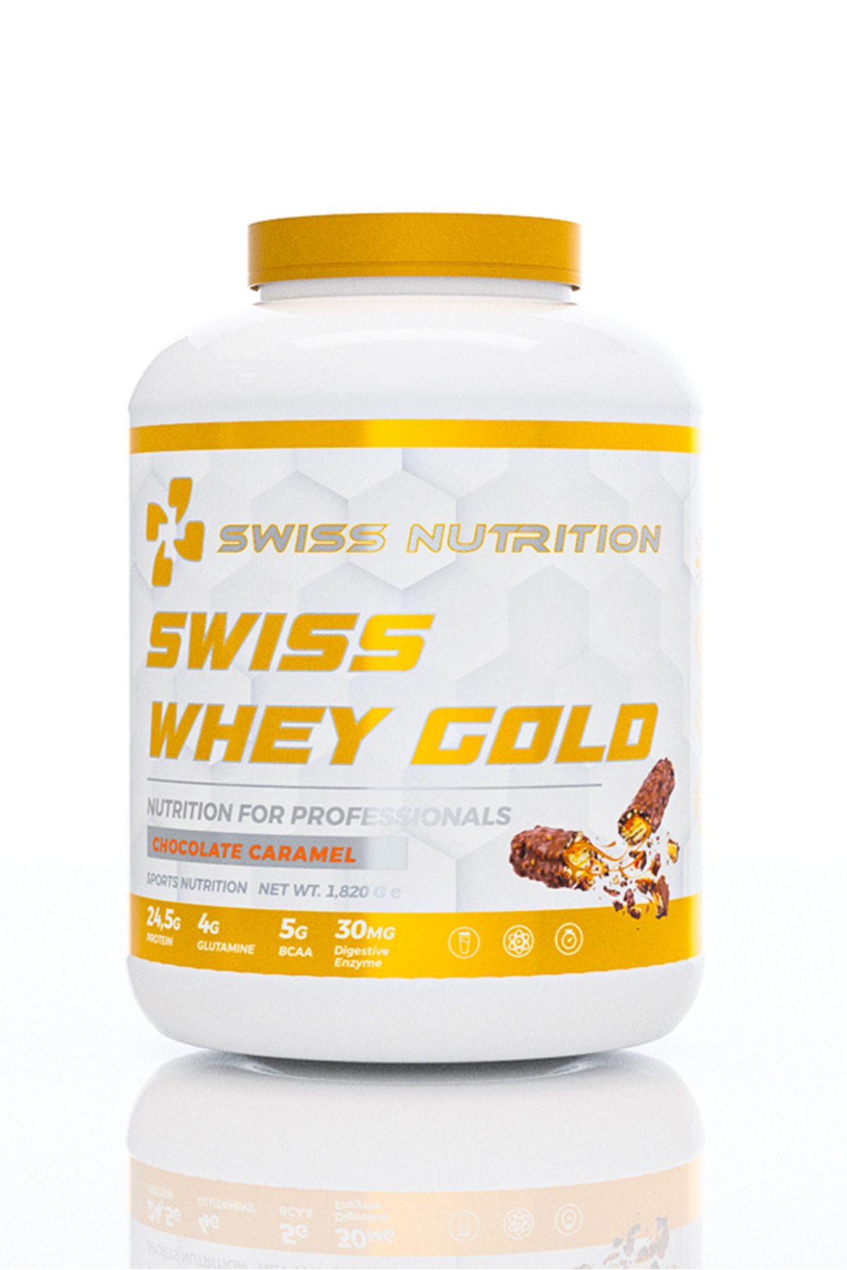 Swiss Nutrition Swıss Whey Gold | Çikolata Karamel | 1820g 52 Servis | Whey Protein Sporcu Gıdası