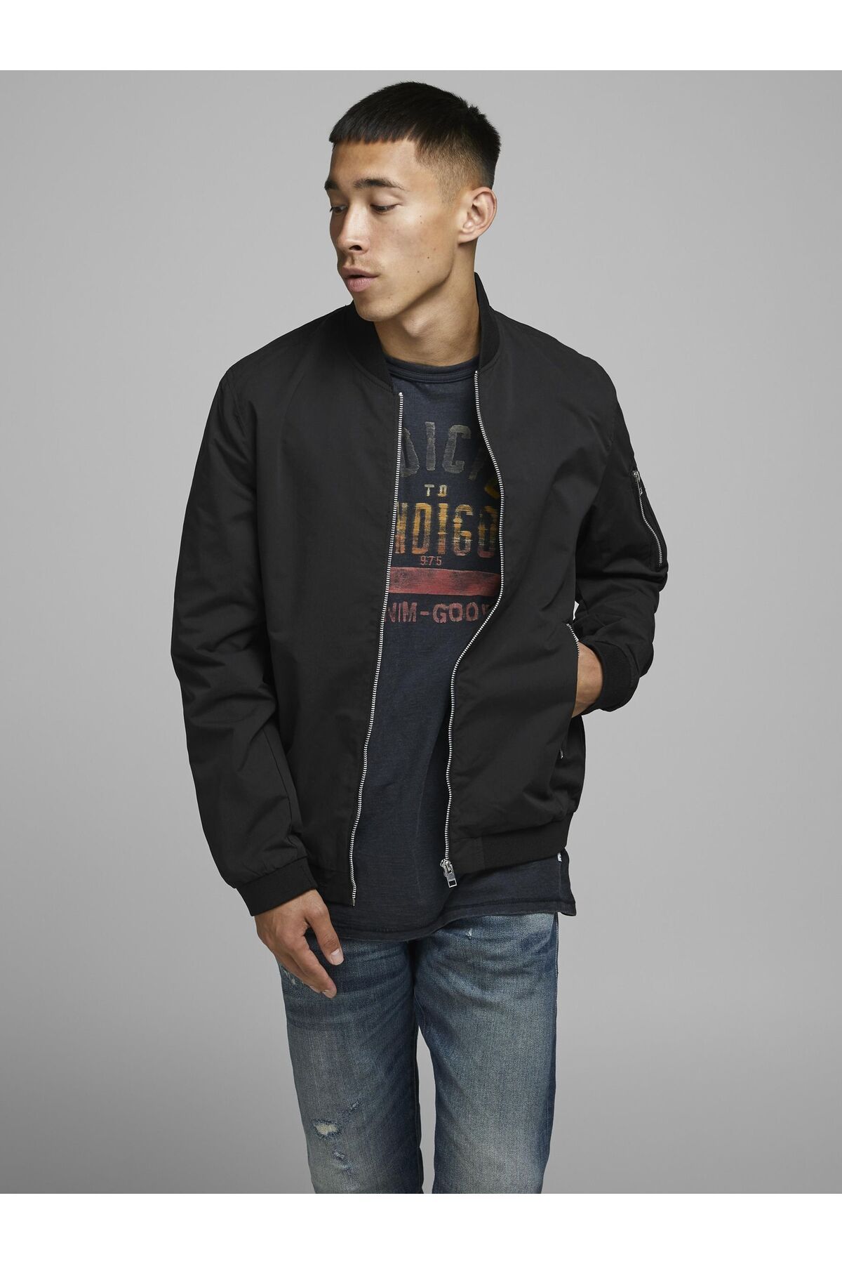 Jack & Jones Jjerush Bomber Noos Erkek Ceket 12165203 Black