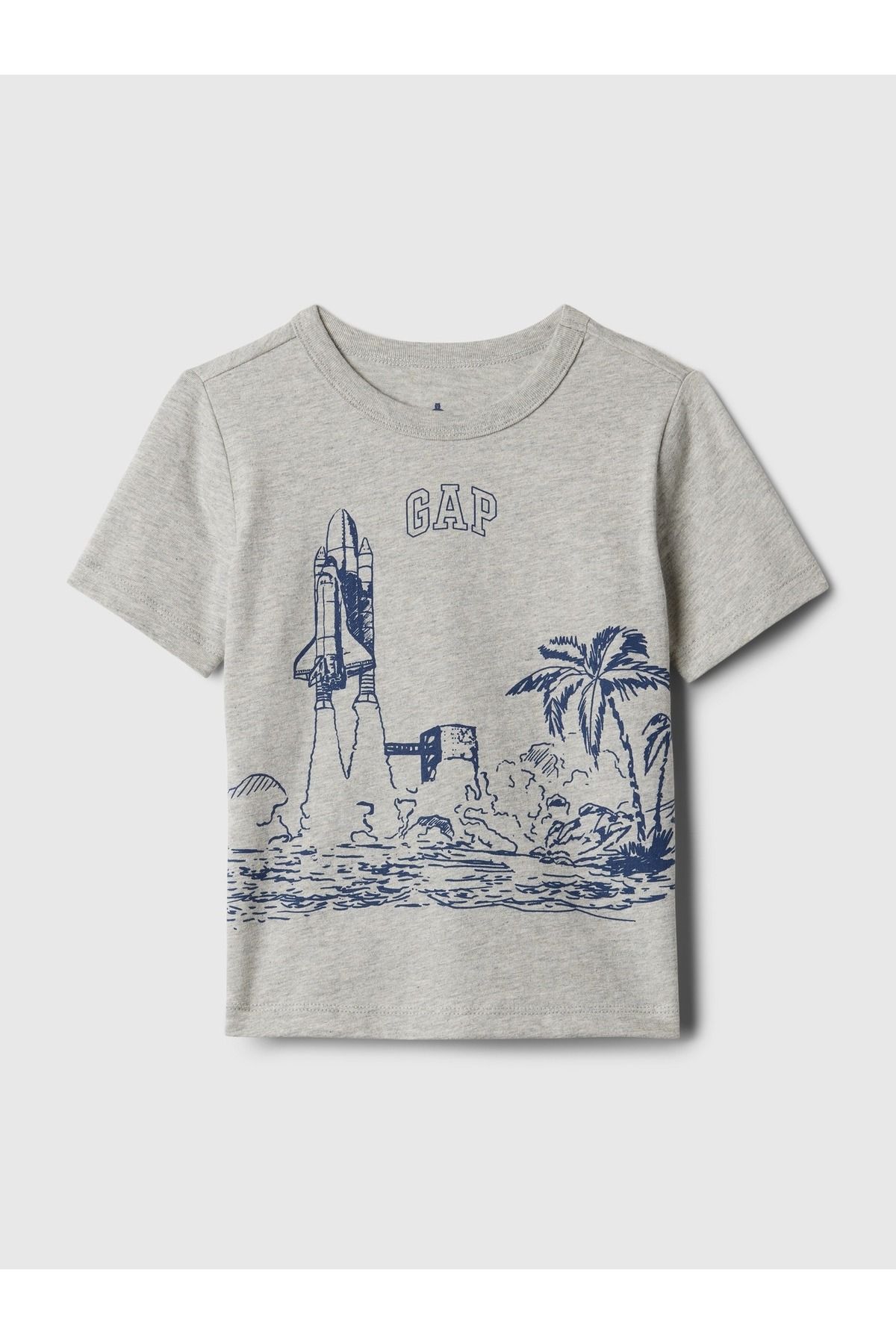 GAP Erkek Bebek Gri Mix and Match Grafikli T-Shirt