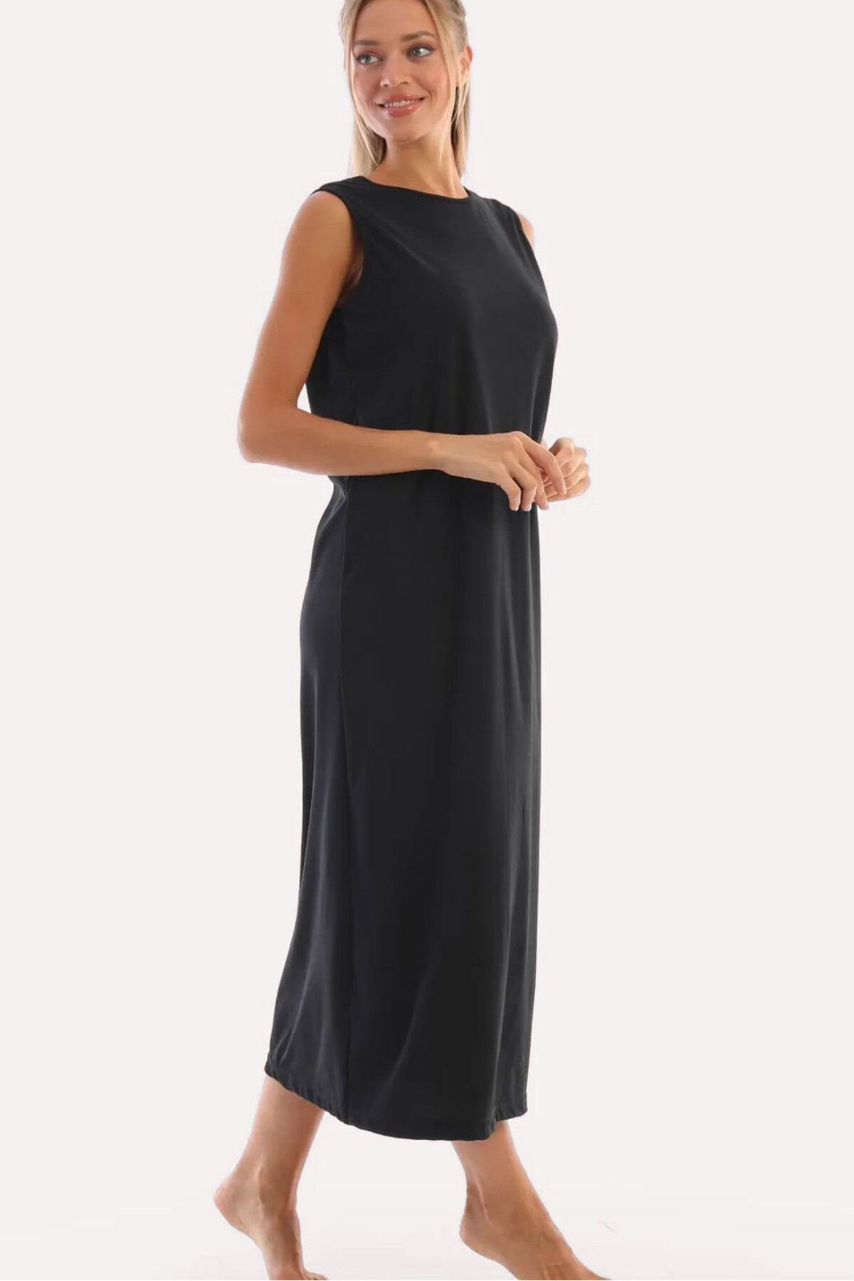 Lorelm Uzun Kolsuz Elbise Astarı İçlik Jüpon Kombinezon