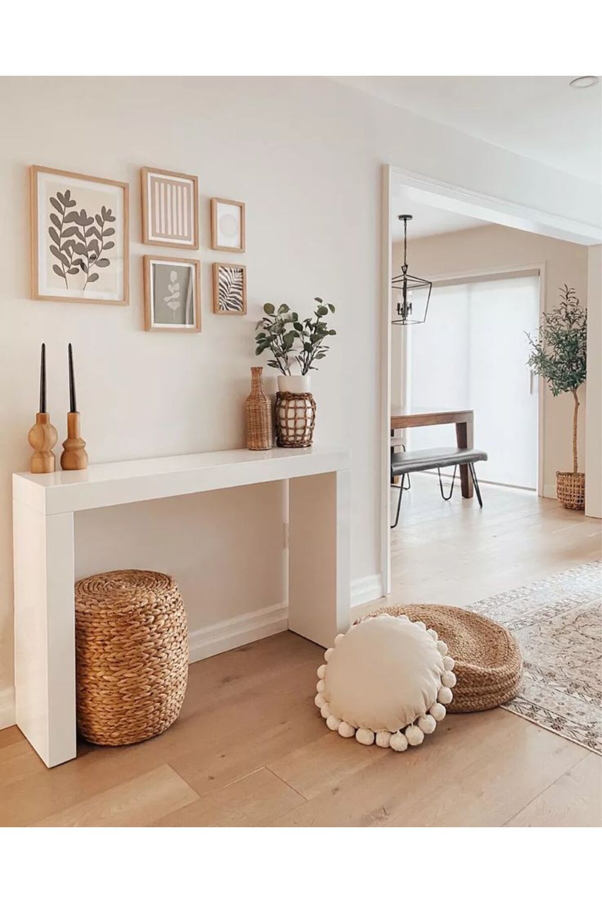 ERİZA Sare Beyaz Modern Dresuar