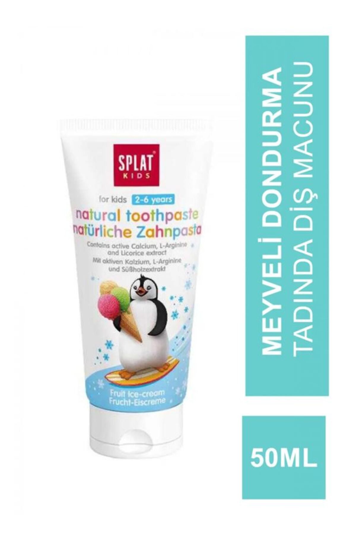 Splat Kids Diş Macunu Natural Toothpaste 2-6 Dondurma Aromalı