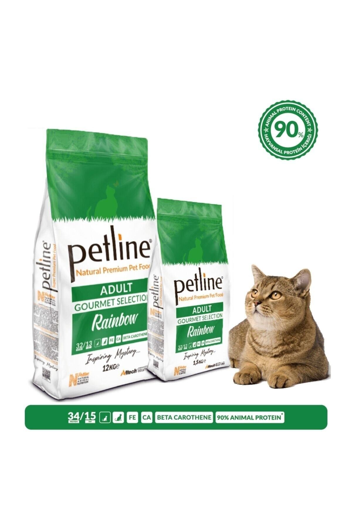 Petline Rainbow Karışık Aromalı Yetişkin Kedi Maması 12kg