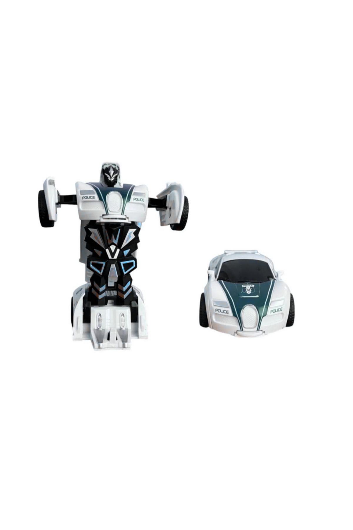 layfhex Transformers Bumblebee Robota Dönüşebilen Oyuncak Polis Araba Beyaz Mavi