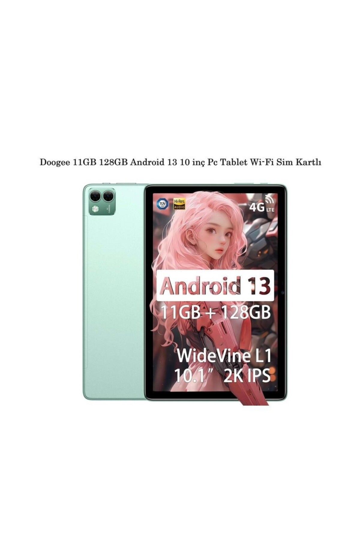 Doogee T10S Doogee 11GB 128GB Android 13 10 inç Pc Tablet Wi-Fi Sim Kartlı