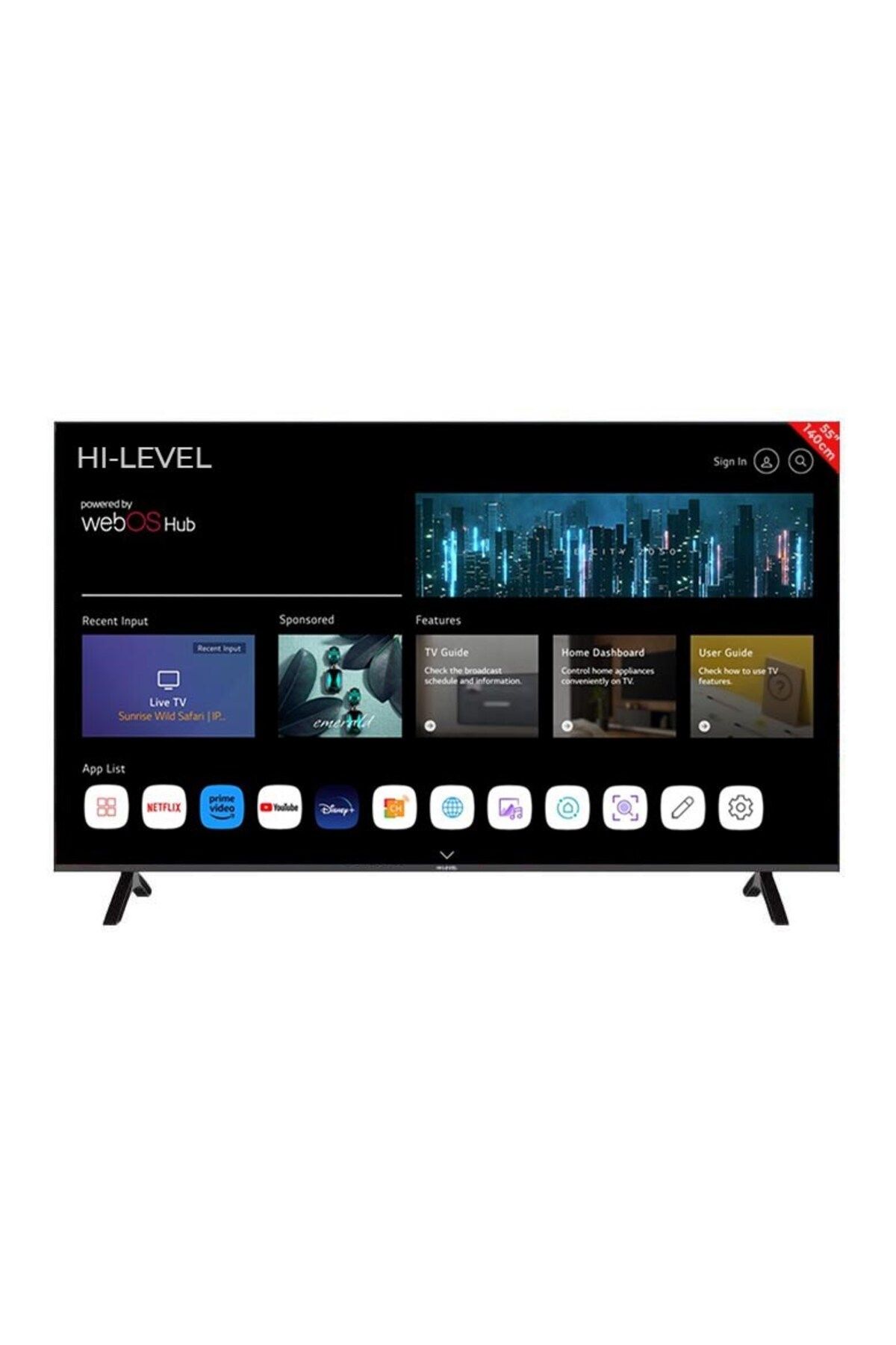 Hi-Level HL55UMN256 55" 140cm 4K Ultra HD WEBOS Smart Led TV Sihirli Kumandalı