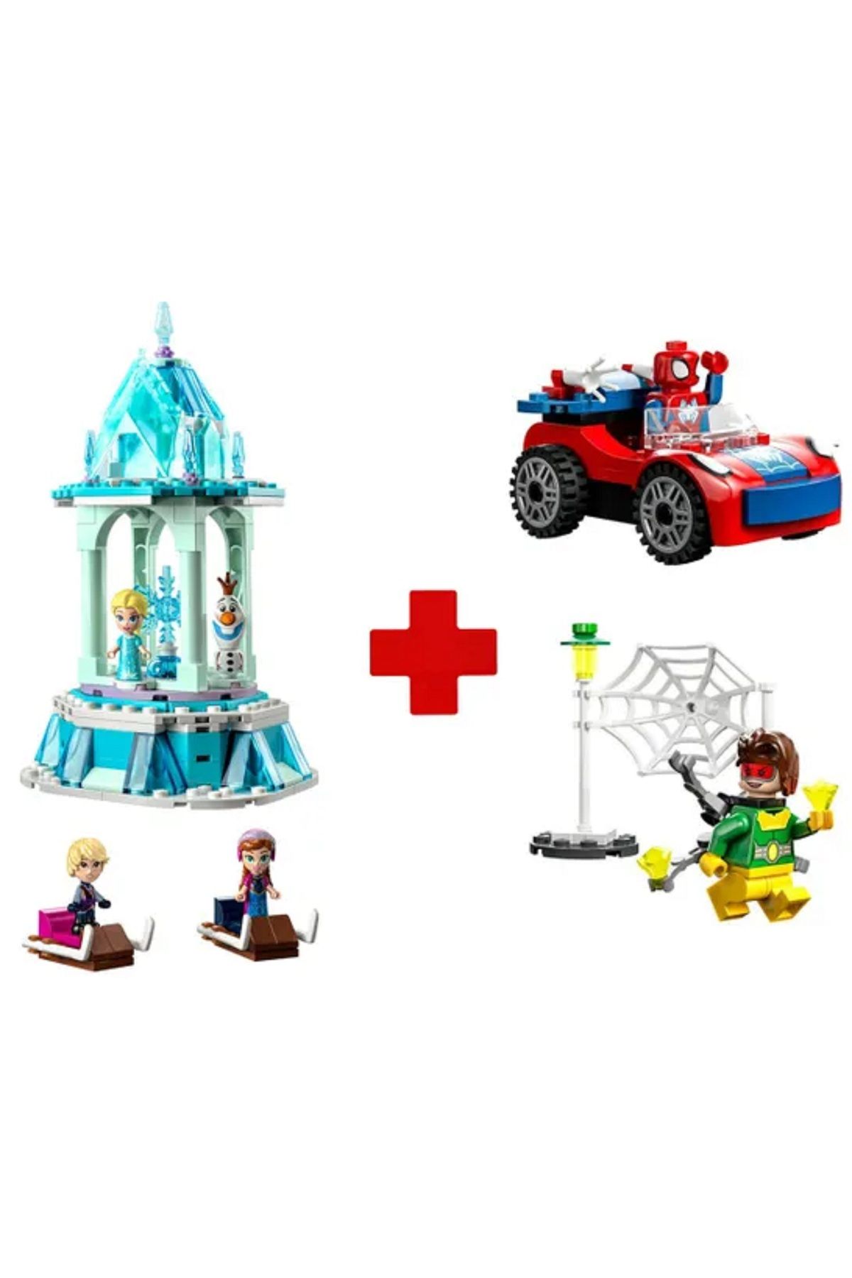 LEGO 2'li Set Lego Frozen Anna Elsa Kristoff Olaf Lego Spidey Spiderman Doktor Oktopus Doc Octopus Seti