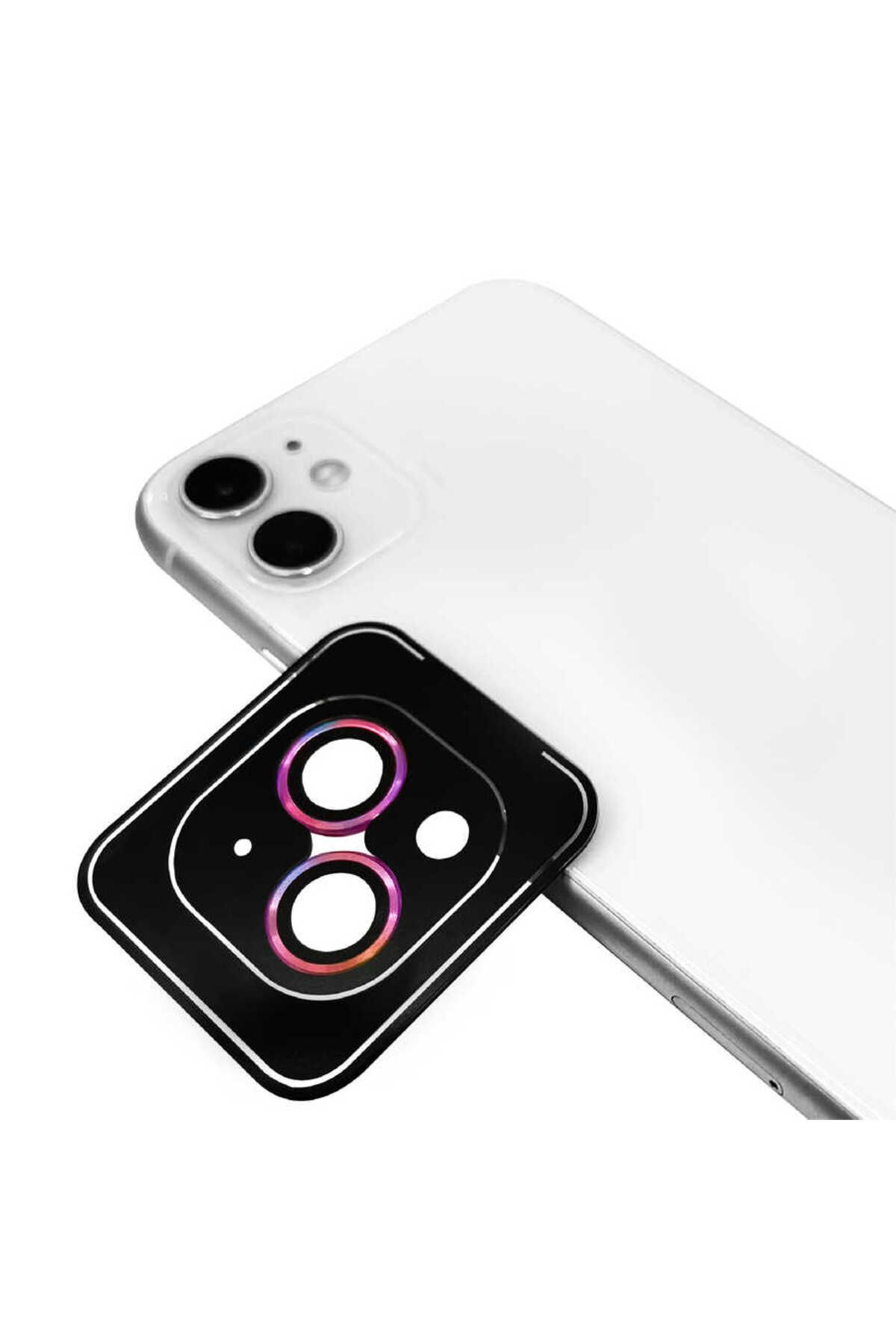 Genel Markalar iPhone 14 Uyumlu Baltazar CL-09 Kamera Lens Koruyucu-Colorful