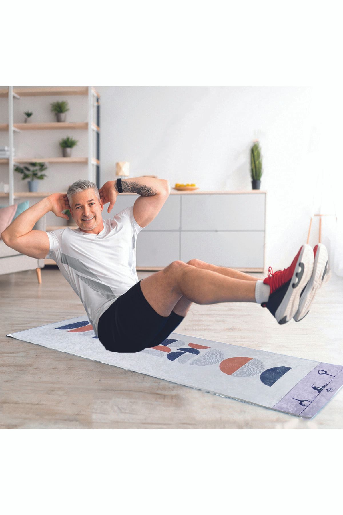 teknotrust 6 mm (spor Matı) Yoga Fitness Pilates Spor Halısı + Çanta+havlu Tek Ebat Bej var